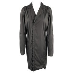 Helmut Lang taglia 6 - Vestito a camicia con cerniera nascosta in misto cotone nero