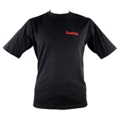 HELMUT LANG Camiseta Cuello Redondo Algodón Estampado Negro Austria Talla L