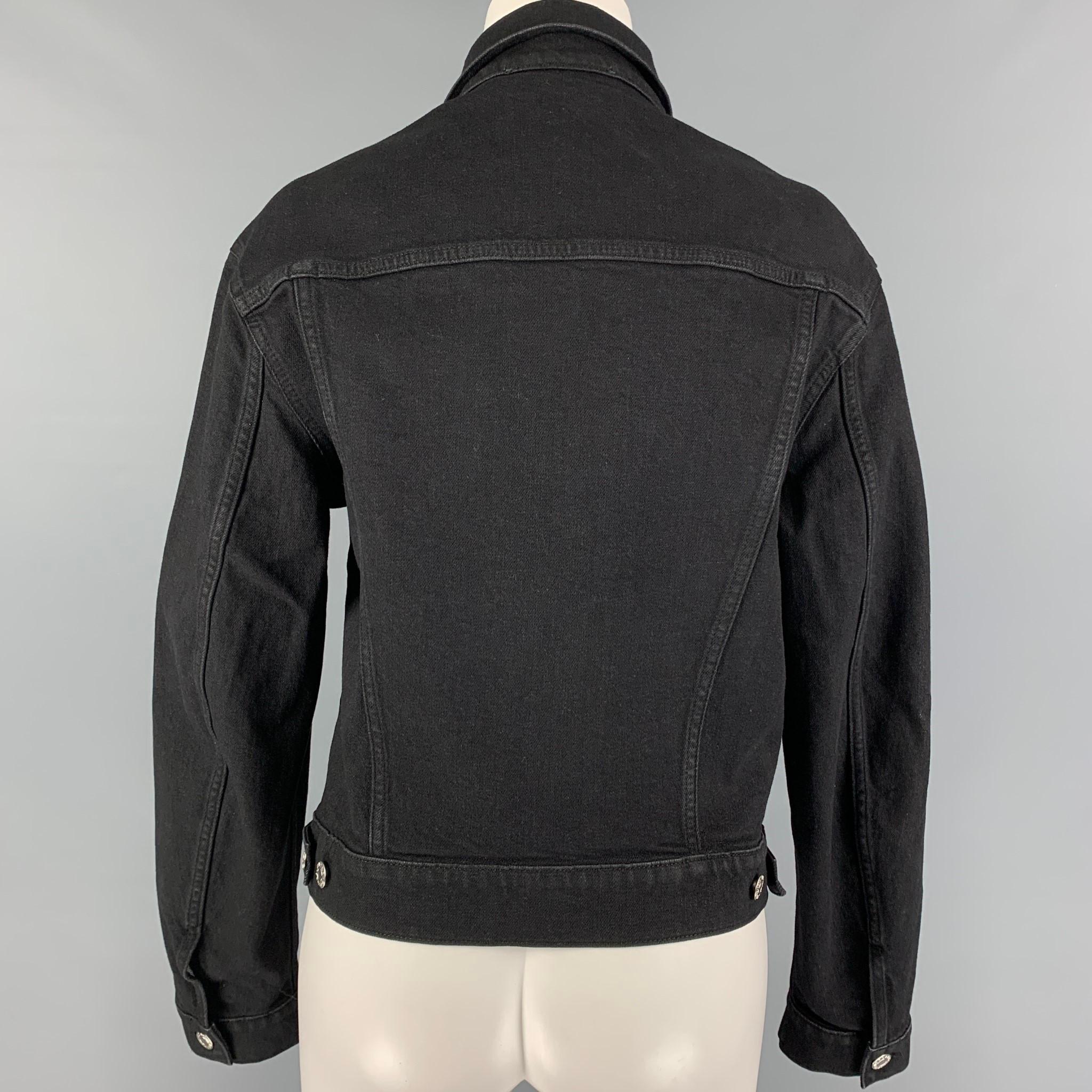 HELMUT LANG Size L Black Cotton Masc Trucker Jacket In New Condition In San Francisco, CA