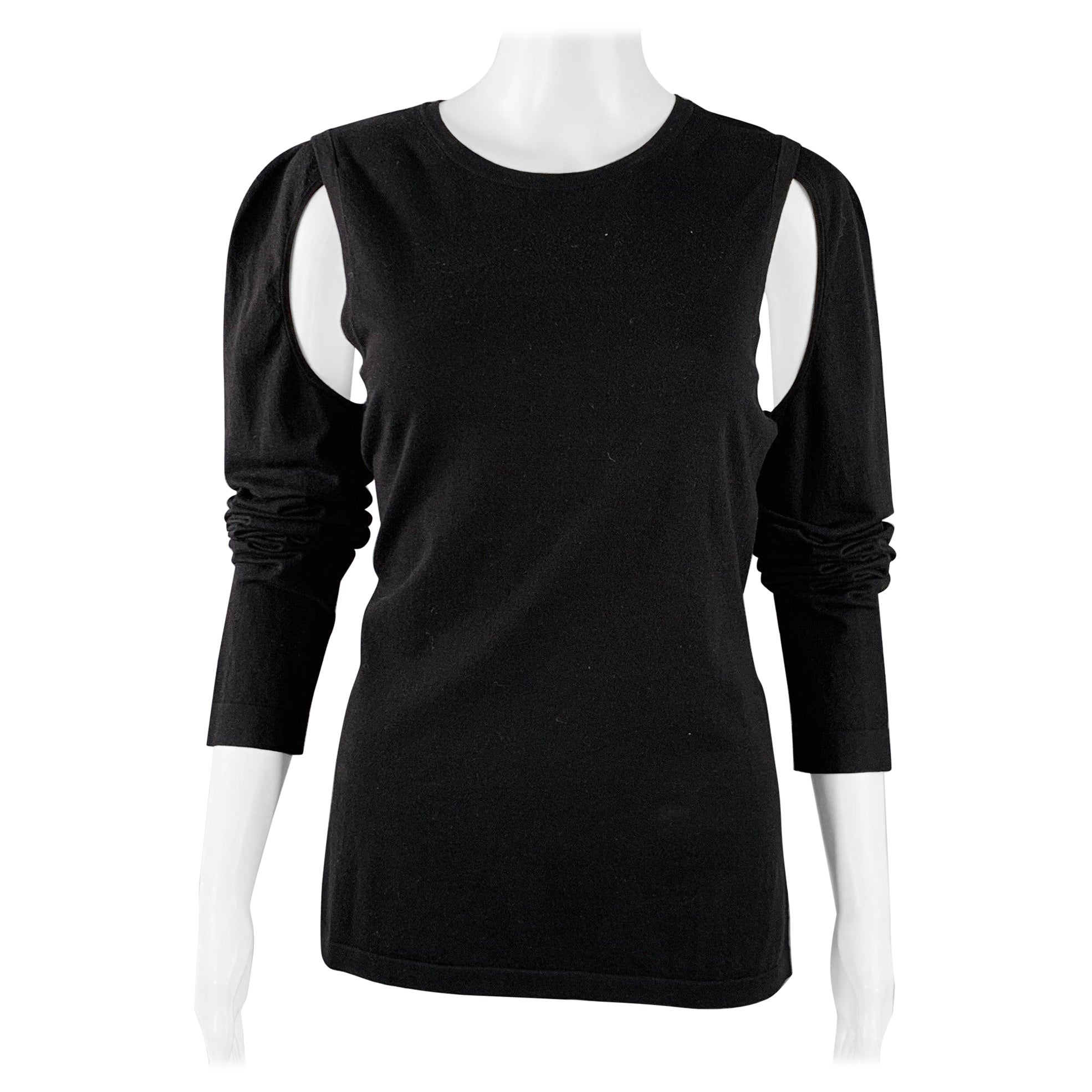 Pullover girocollo HELMUT LANG Taglia L Nero Cut Out