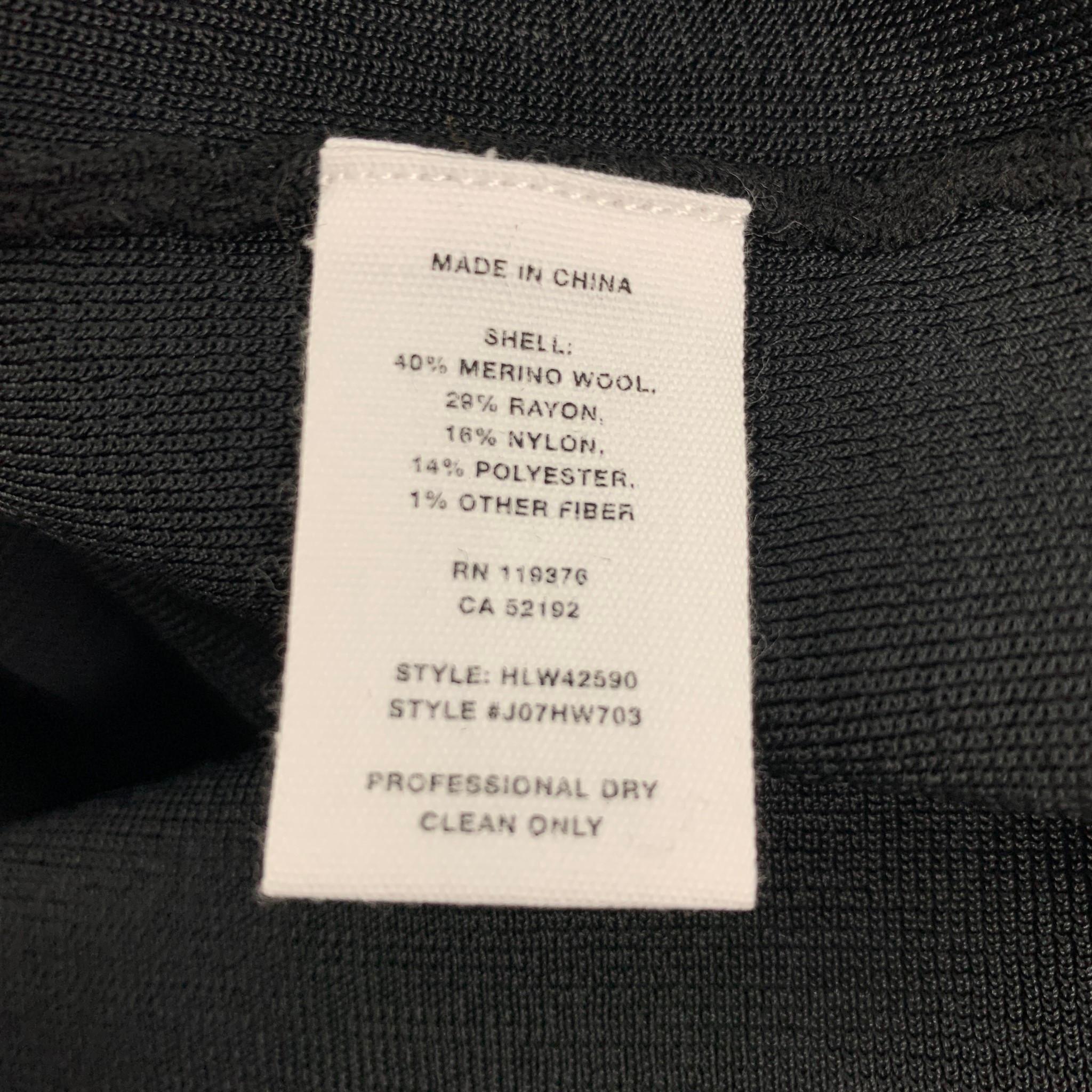 HELMUT LANG Size L Black Wool Open Front Skirt In New Condition In San Francisco, CA