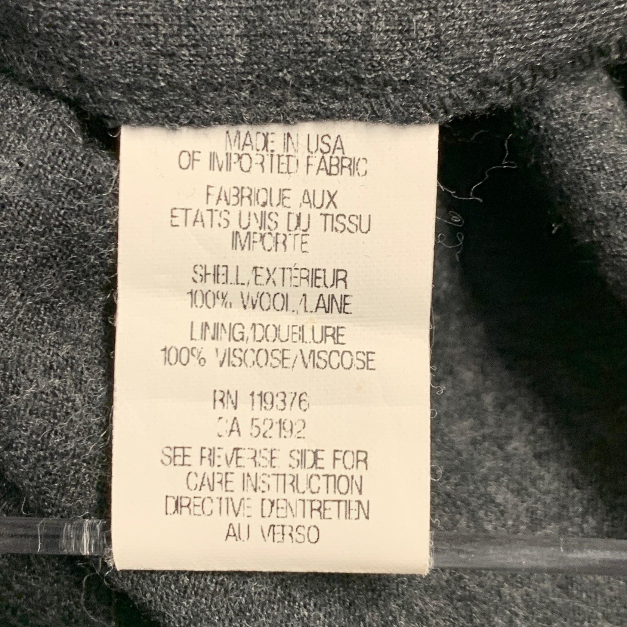 HELMUT LANG Taille L Pull zippé en laine gris anthracite Pour femmes en vente