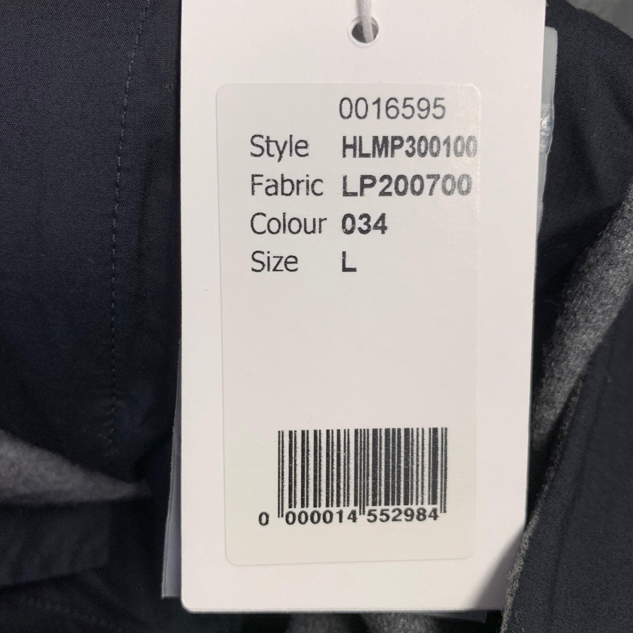 HELMUT LANG Pantalon décontracté en laine vierge grise à rayures en vente 3