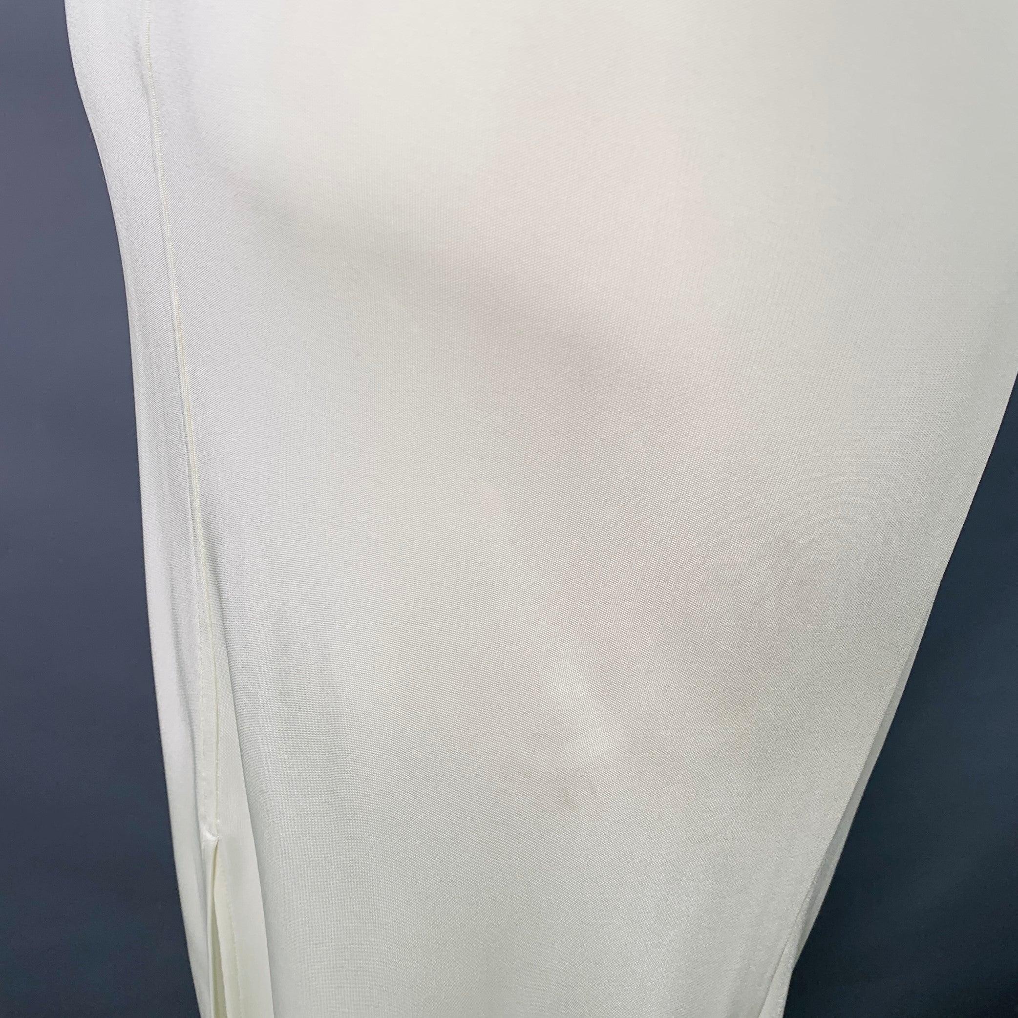 HELMUT LANG Size M Beige Jersey Elastic Waistband Long Maxi Skirt Bon état - En vente à San Francisco, CA