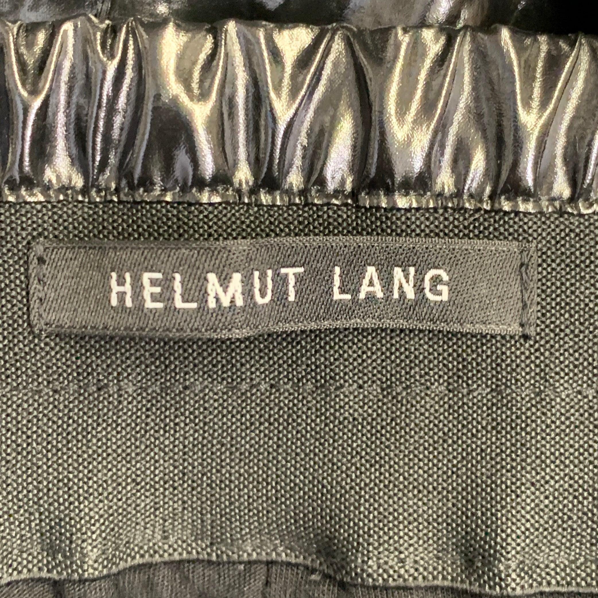 Pantaloncini HELMUT LANG Taglia M Nero Antracite in cotone rivestito a doppio strato in vendita 1