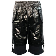 Pantaloncini HELMUT LANG Taglia M Nero Antracite in cotone rivestito a doppio strato