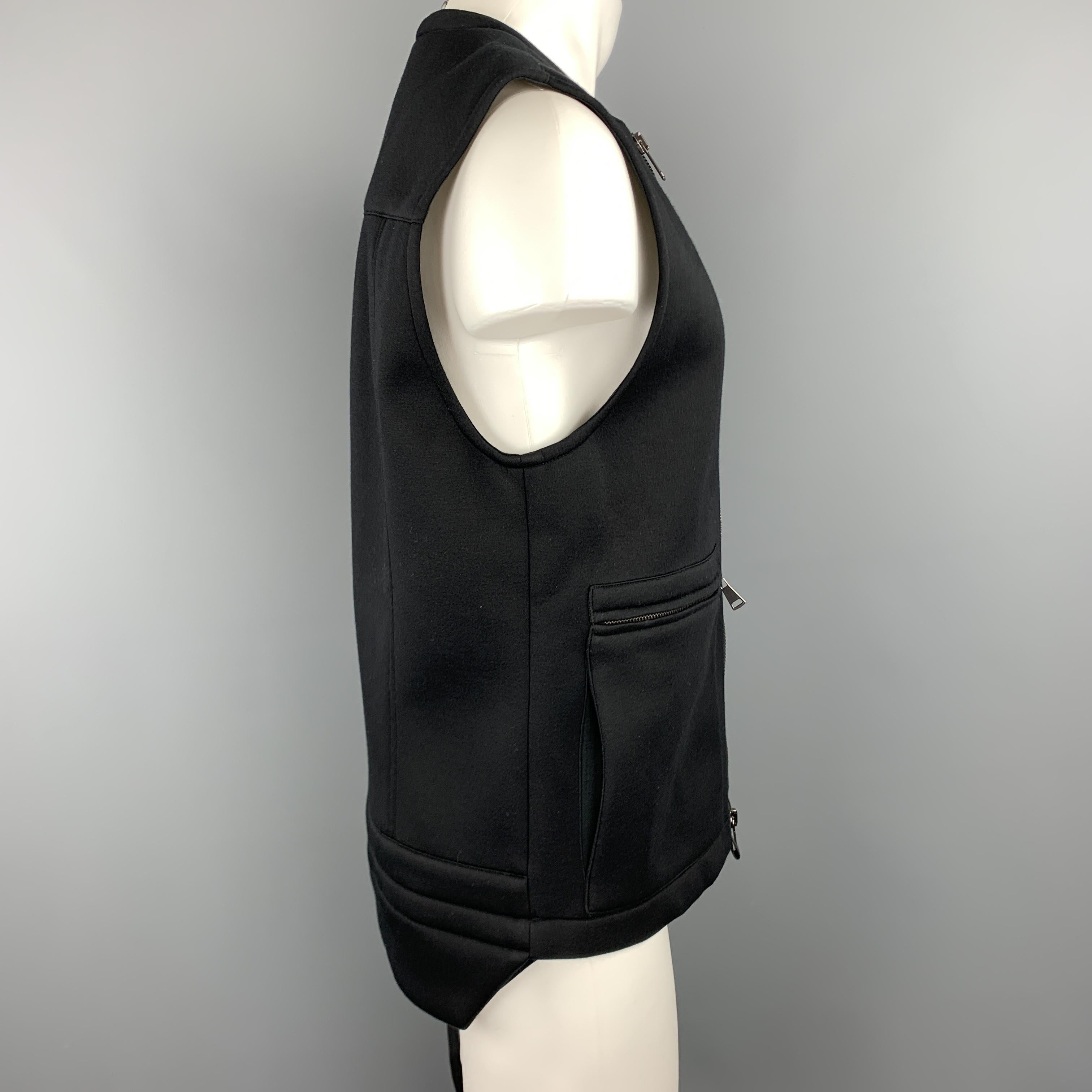 HELMUT LANG Size M Black Jersey Tactical Bondage Strap Vest In Excellent Condition In San Francisco, CA