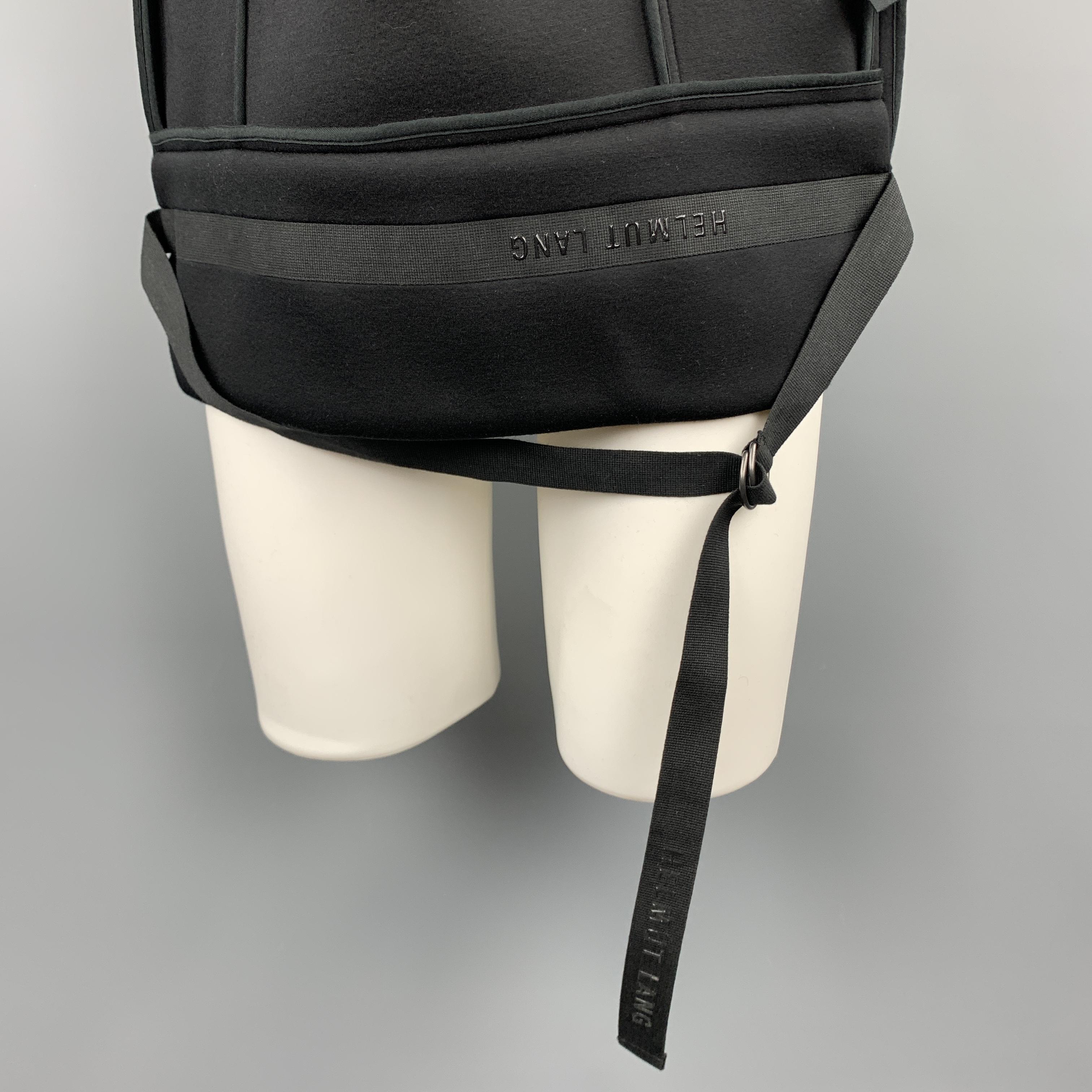 HELMUT LANG Size M Black Jersey Tactical Bondage Strap Vest 1