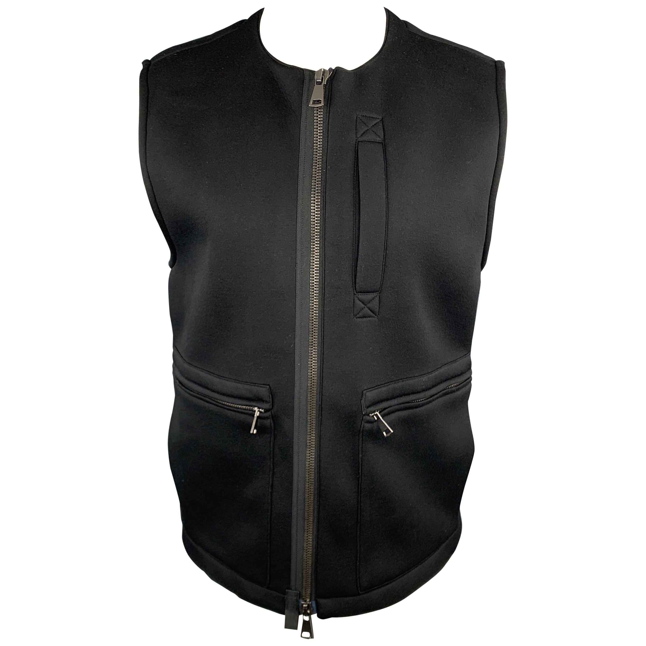 HELMUT LANG Size M Black Jersey Tactical Bondage Strap Vest