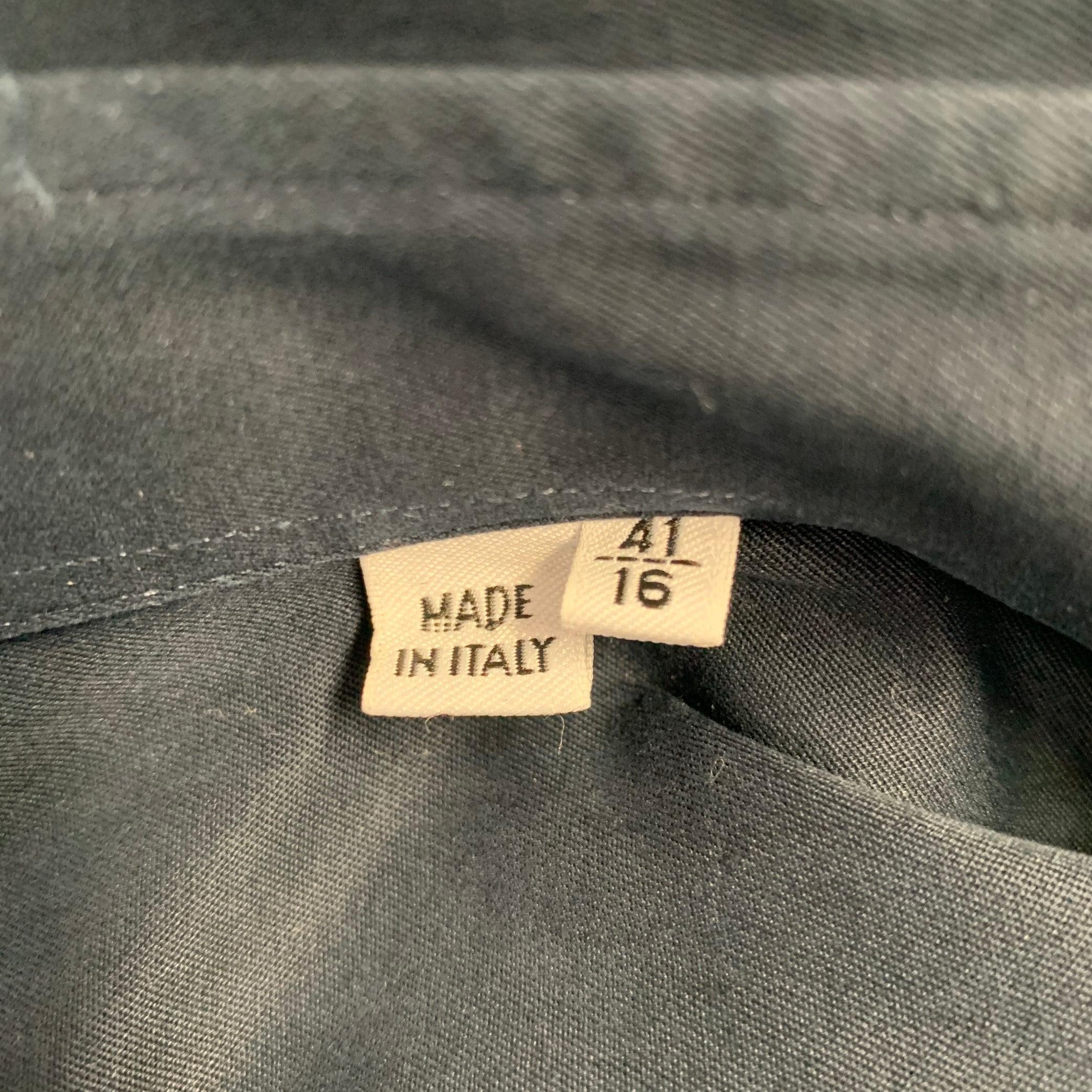 Uomo HELMUT LANG - Camicia a maniche lunghe in cotone navy con bottoni - taglia M in vendita