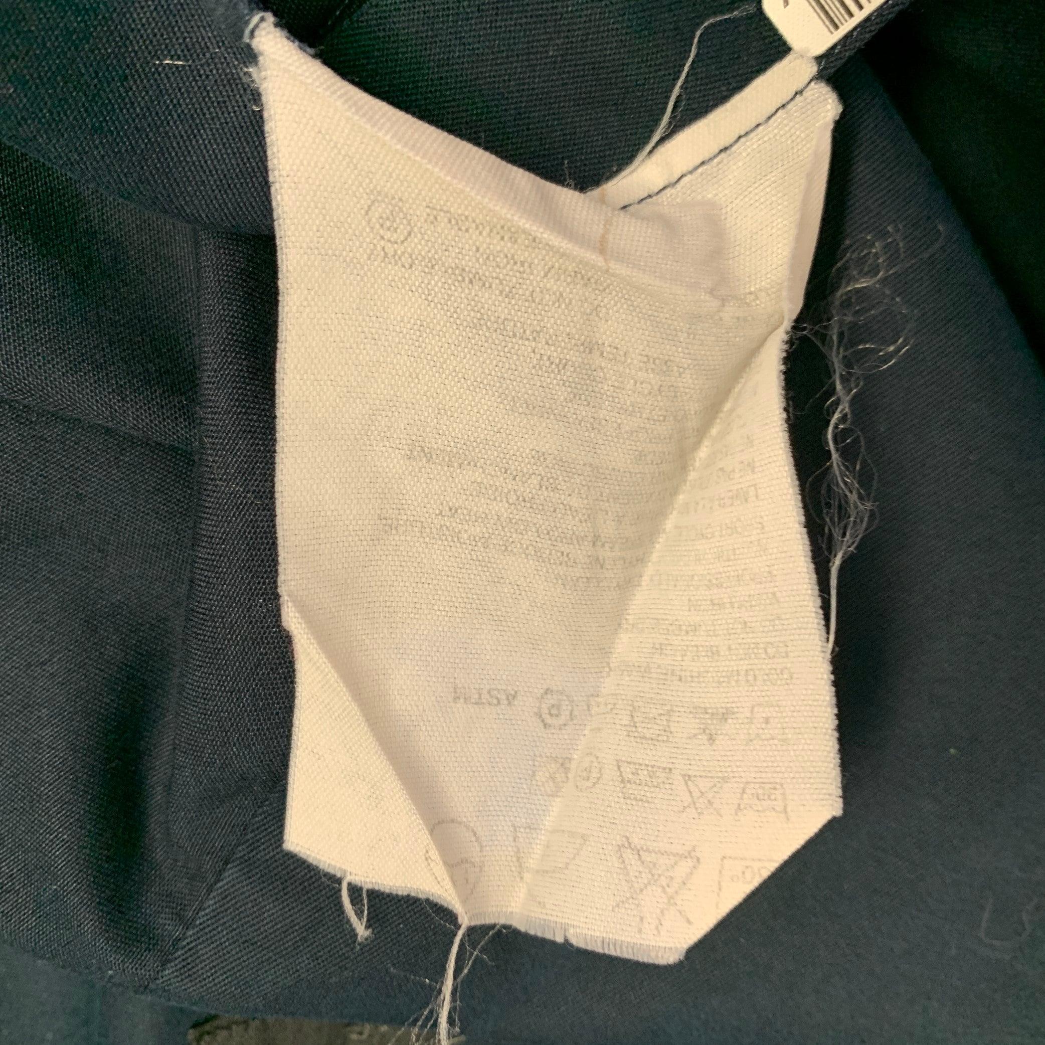 HELMUT LANG - Camicia a maniche lunghe in cotone navy con bottoni - taglia M in vendita 2