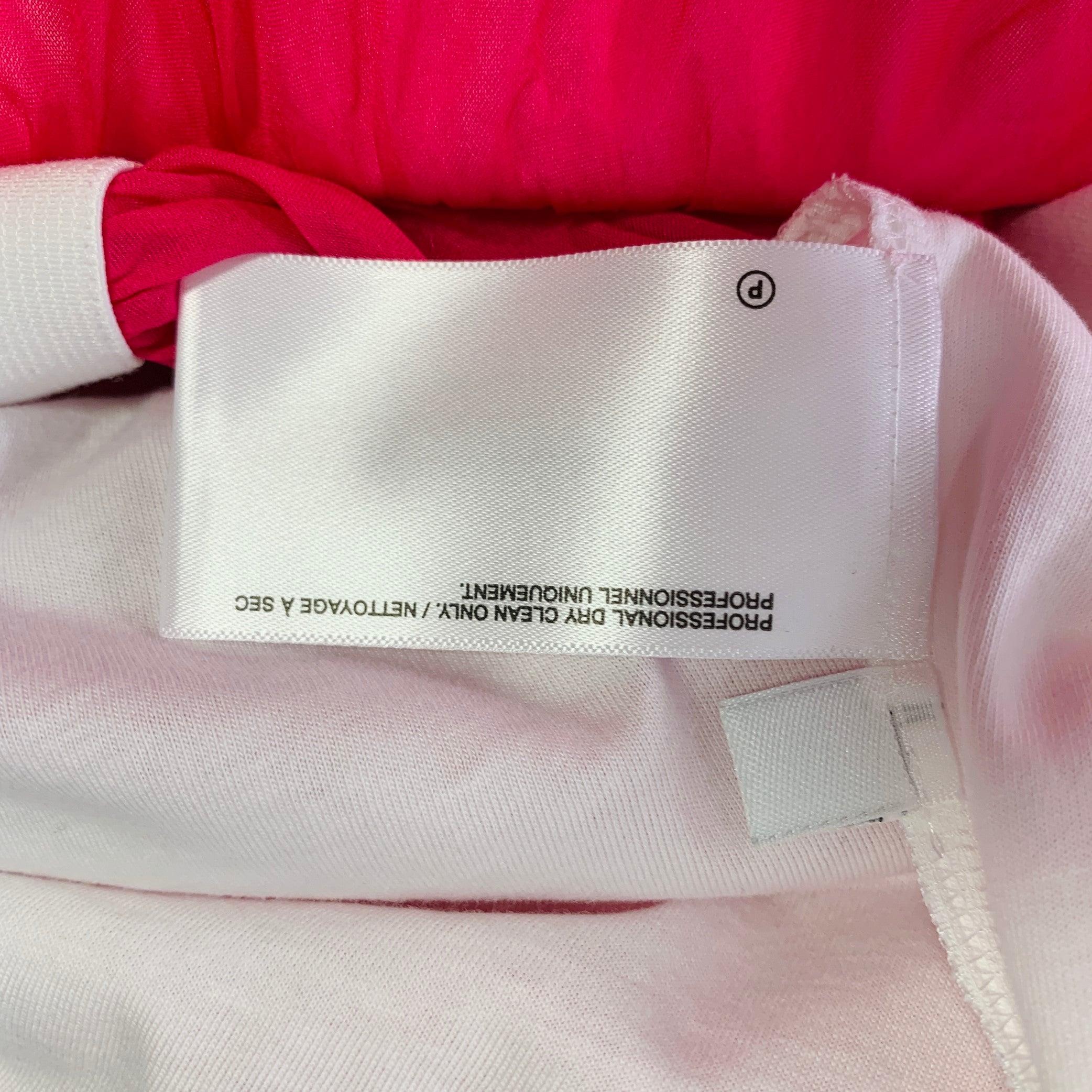 HELMUT LANG Size M Pink Silk Bubble Hem Skirt For Sale 3