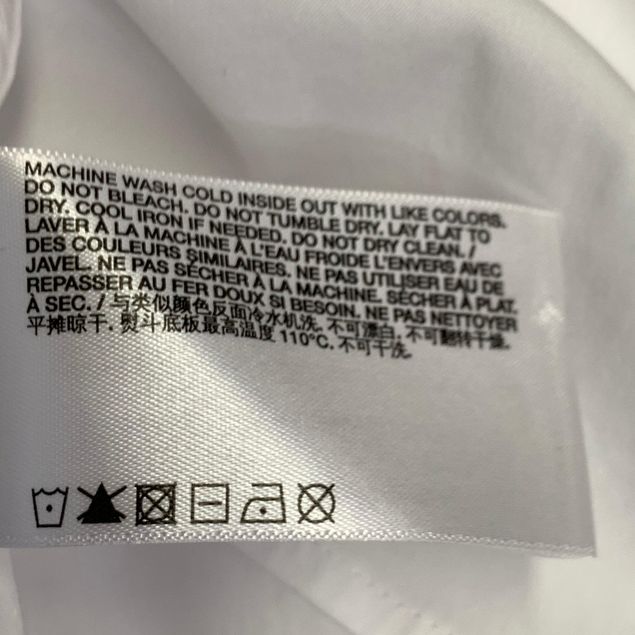 HELMUT LANG Größe M Weißes Baumwollmischung Langarmhemd mit Knopfleiste im Angebot 4