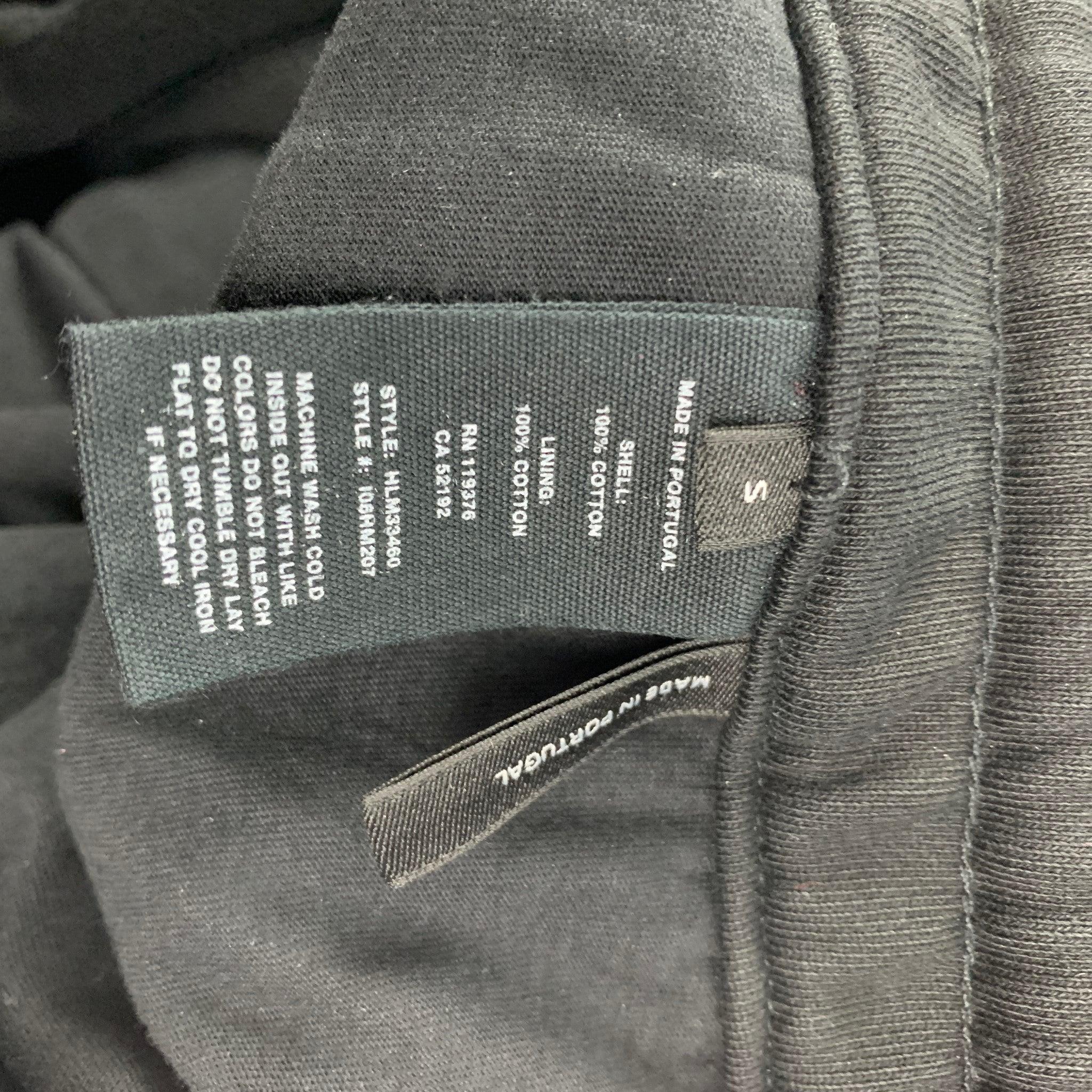 HELMUT LANG Size S Black Cotton Zip Fly Casual Pants In Good Condition For Sale In San Francisco, CA