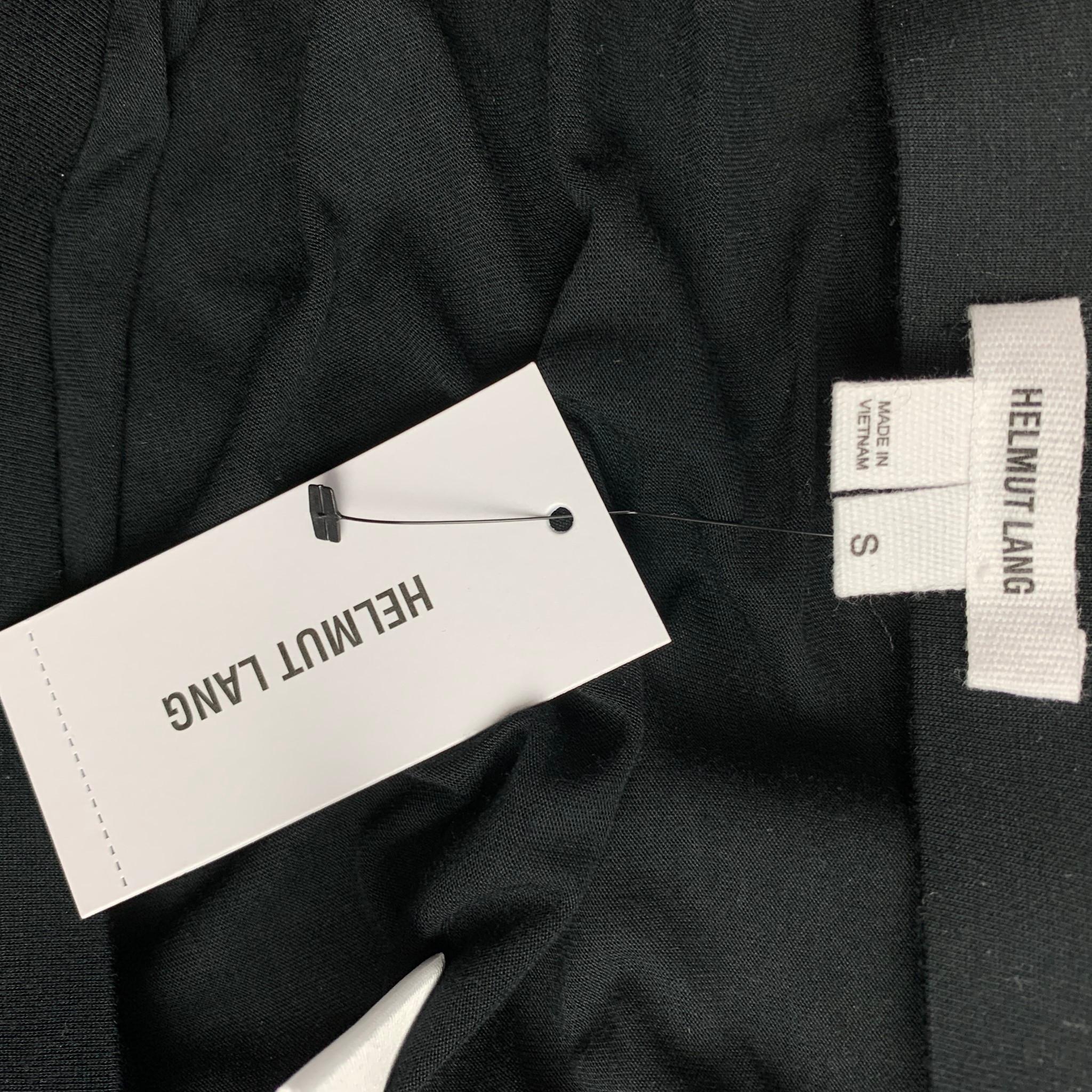 HELMUT LANG Size S Black Jersey Modal Ruched Mini Skirt In New Condition In San Francisco, CA