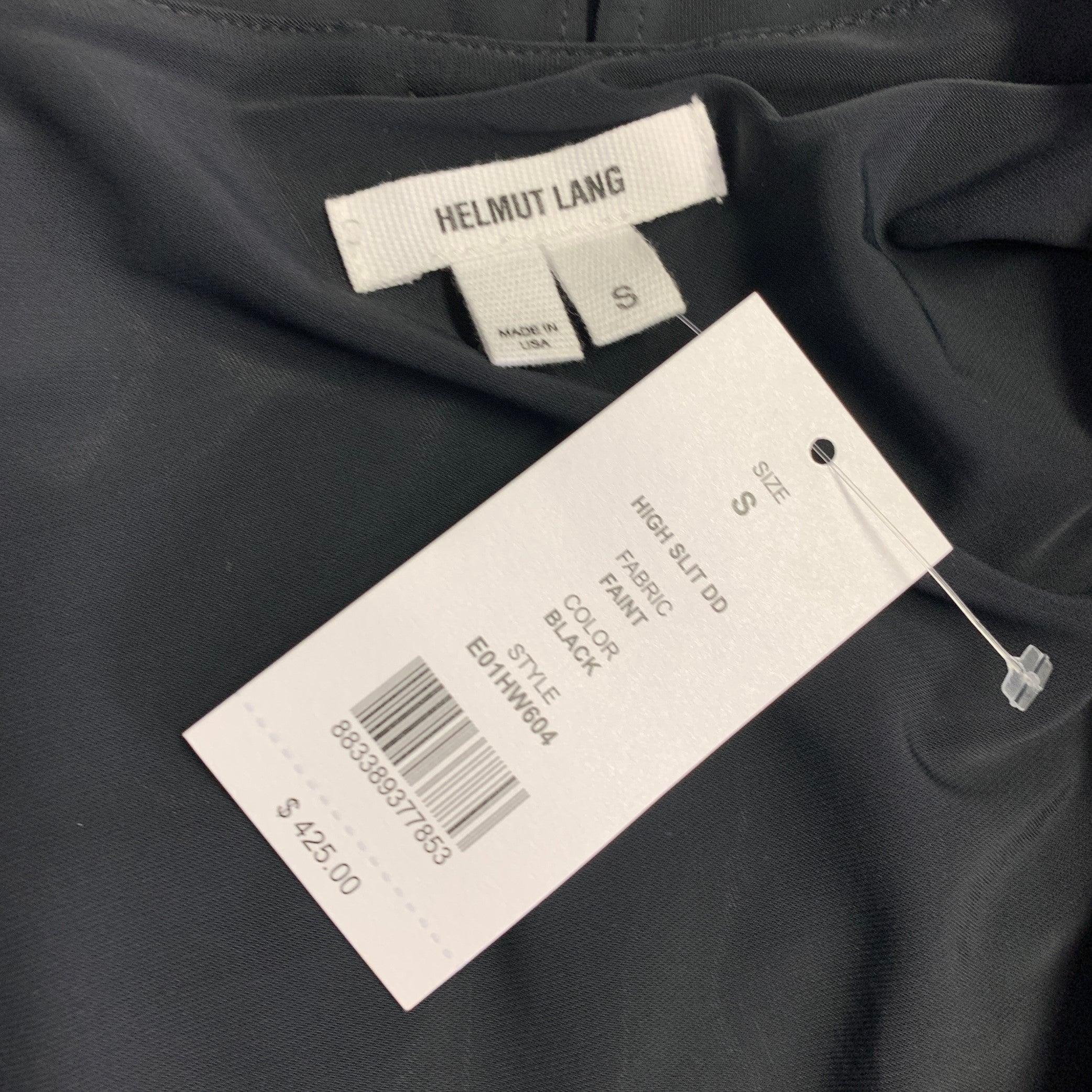 HELMUT LANG Size S Black Jersey Shift High Slit Long Dress For Sale 2