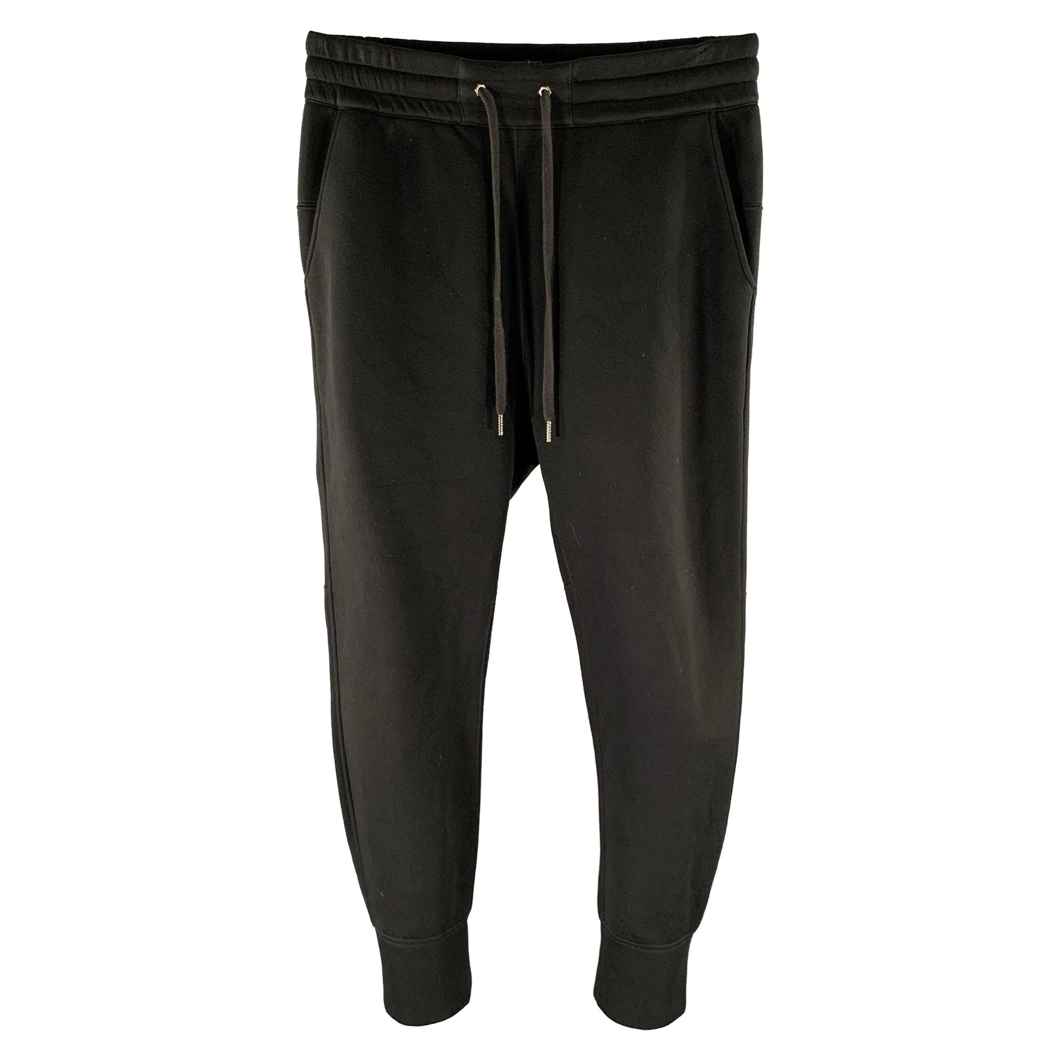 Pre-owned Helmut Lang Size S Black Modal Sweatpants Casual Pants