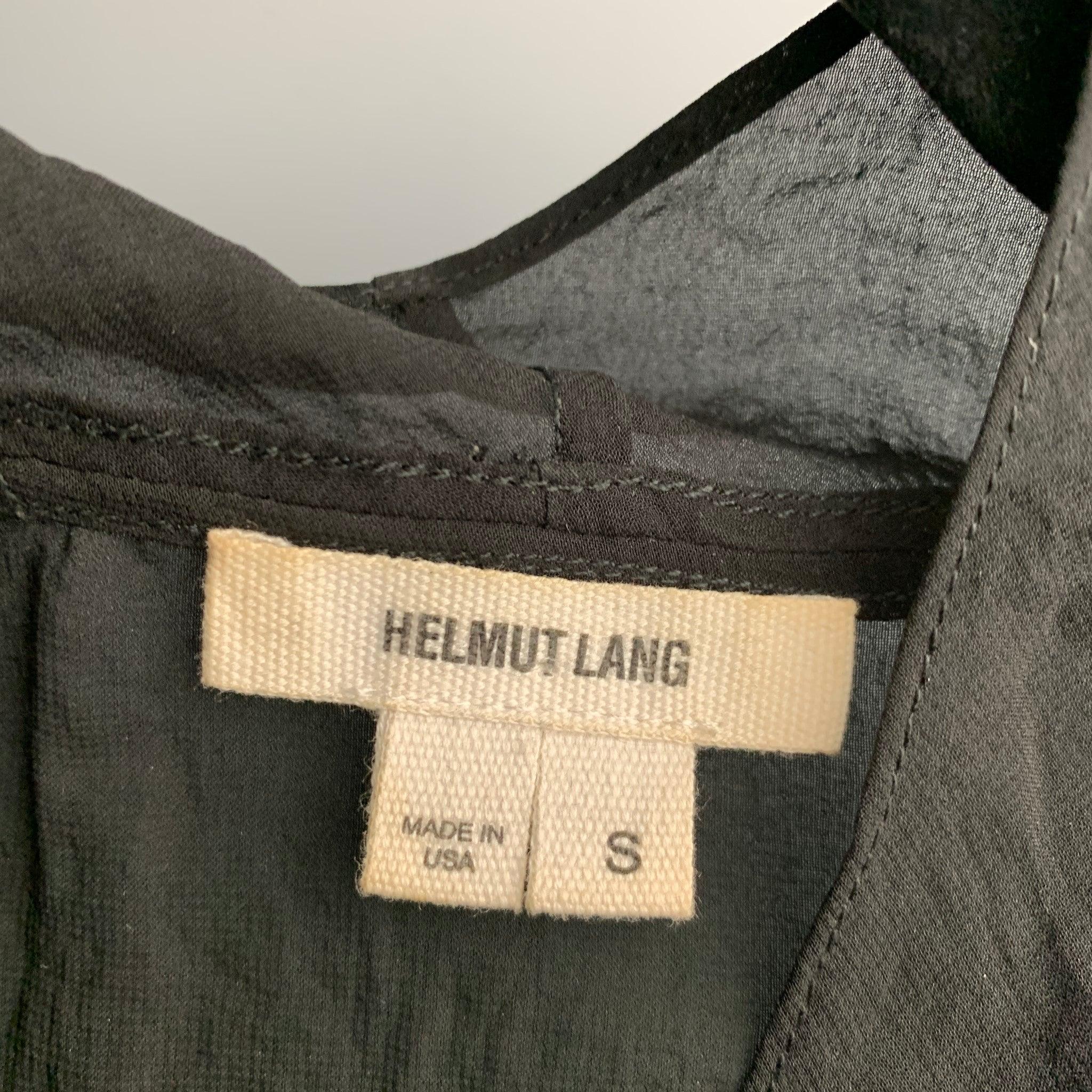 Women's HELMUT LANG Size S Black Polyester V Neck Casual Top For Sale