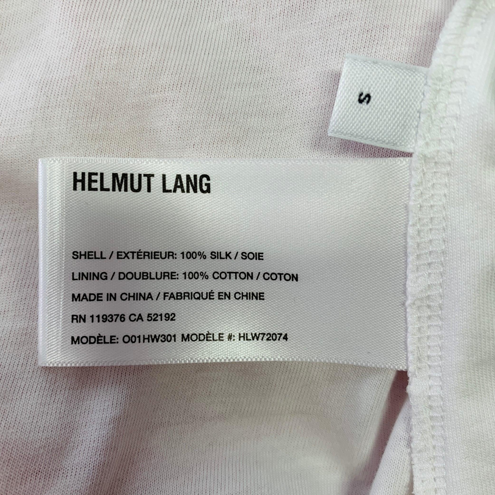 HELMUT LANG Size S Pink Silk Bubble Hem Skirt For Sale 2