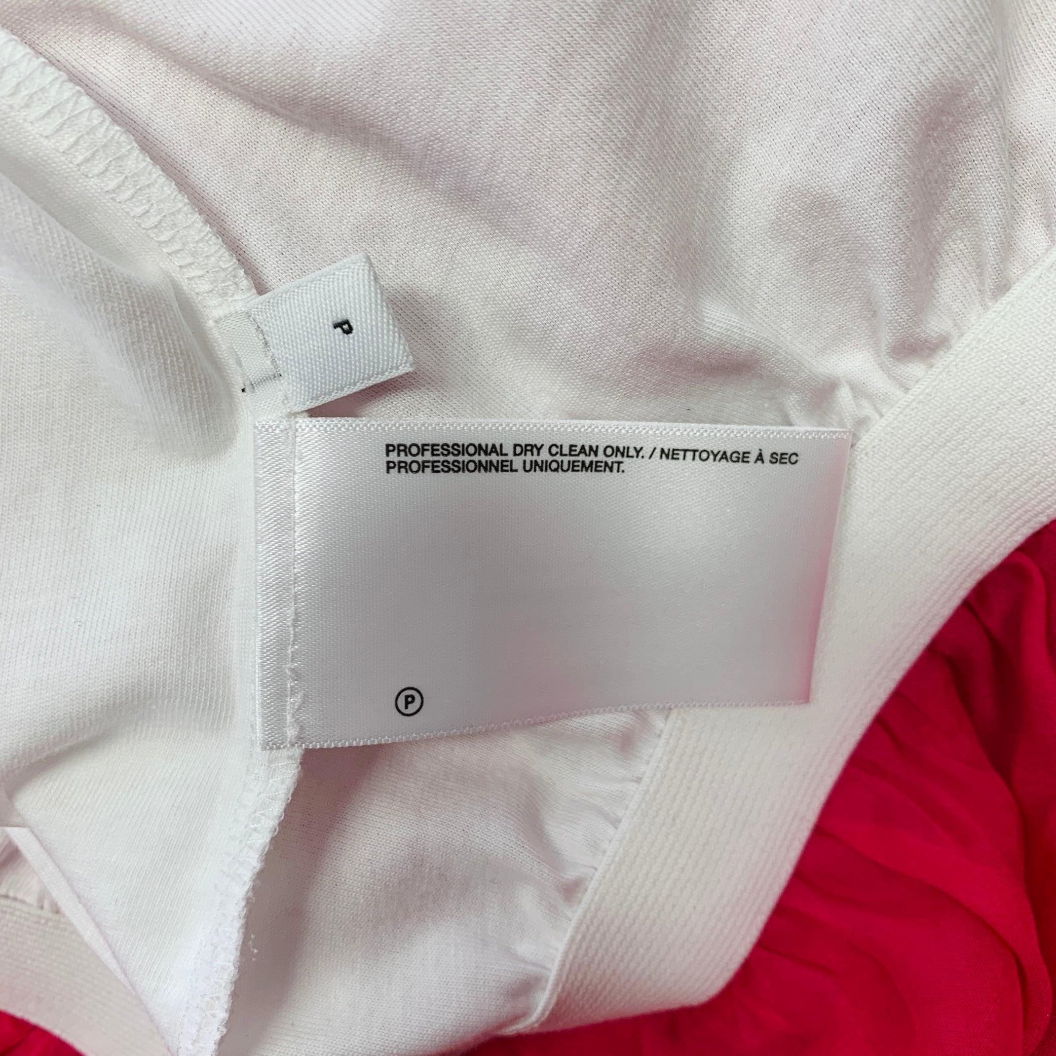 HELMUT LANG Size S Pink Silk Bubble Hem Skirt For Sale 3