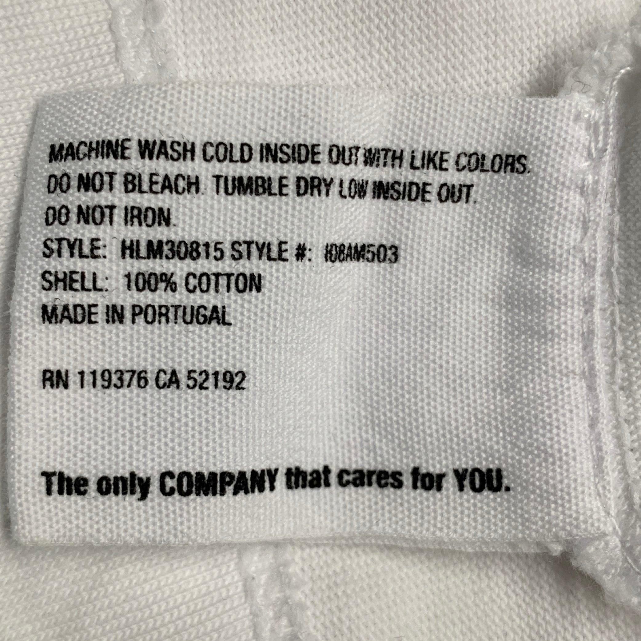 HELMUT LANG Size S White Mark Morrisroe Print Cotton Crew Neck T-shirt For Sale 3