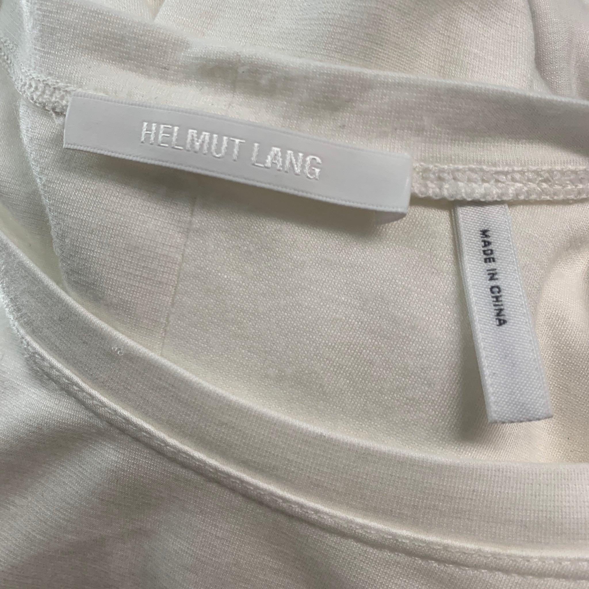 HELMUT LANG Size S White Tencel Open Back Casual Top For Sale 3