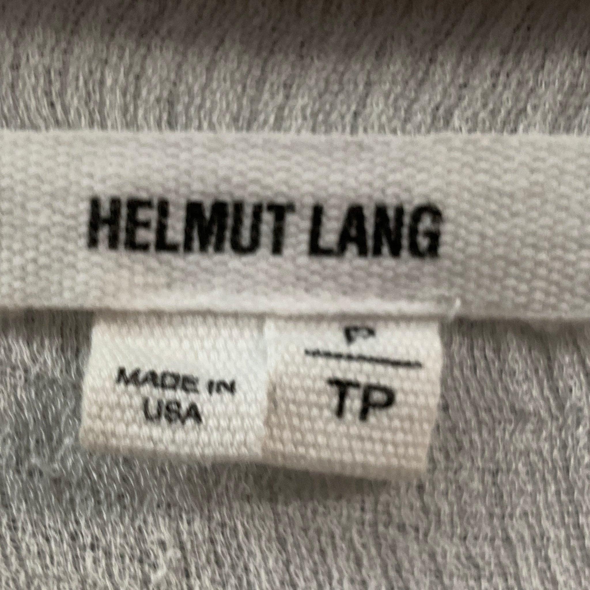 HELMUT LANG Size S White Triacetate Blend See Through Long Sleeve Casual Top For Sale 1