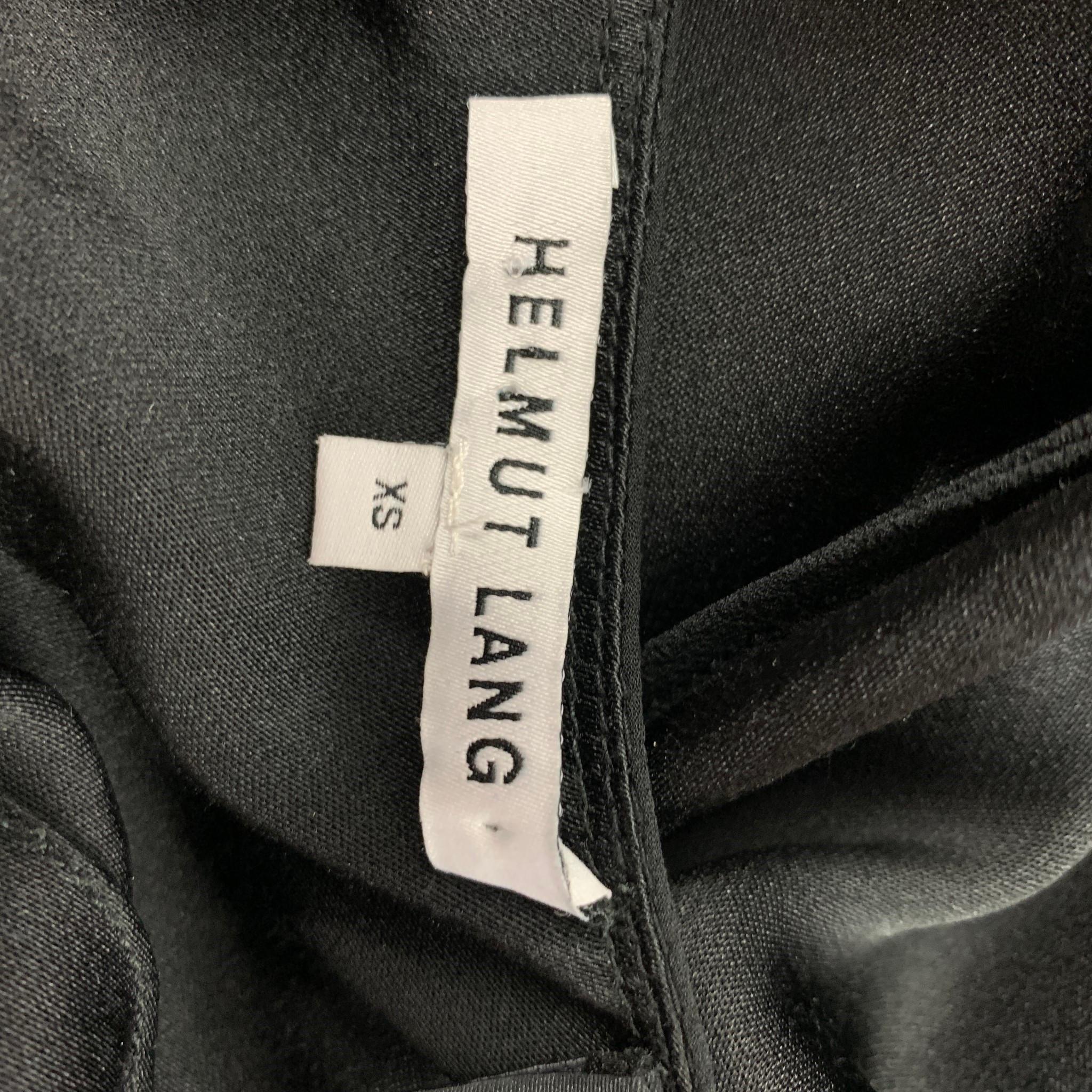 HELMUT LANG Size XS Black Silk Shift Mid-Calf Dress In Good Condition In San Francisco, CA