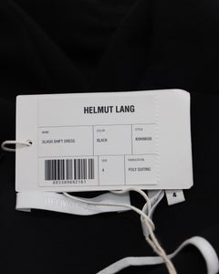 Helmut Lang Slash Waist Shift Dress in Black Polyester