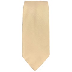 HELMUT LANG Solid Khaki Beige Silk Tie
