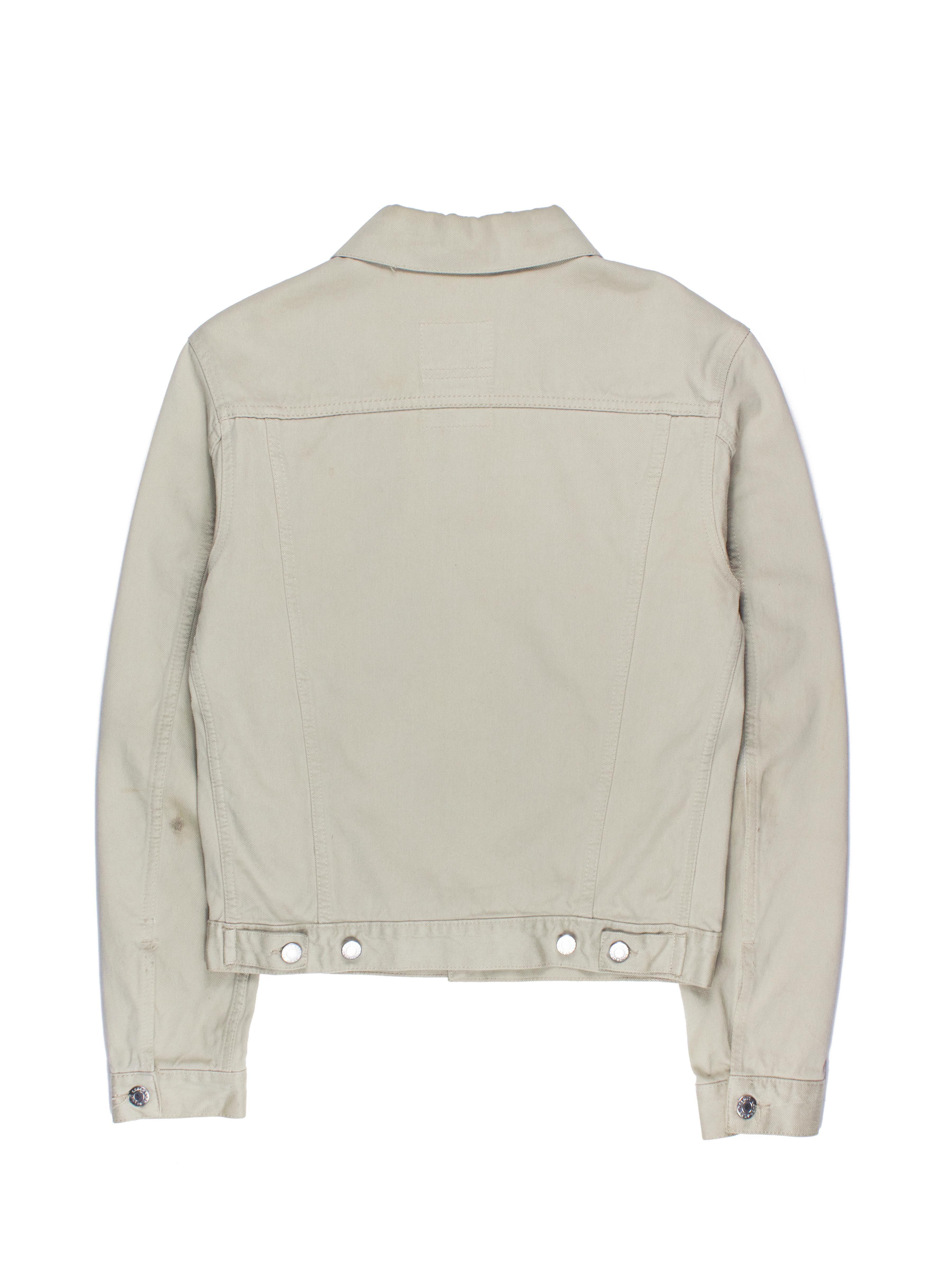 Helmut Lang SS2002 Seiden-Denim- Trucker-Jacke im Zustand „Relativ gut“ in Beverly Hills, CA