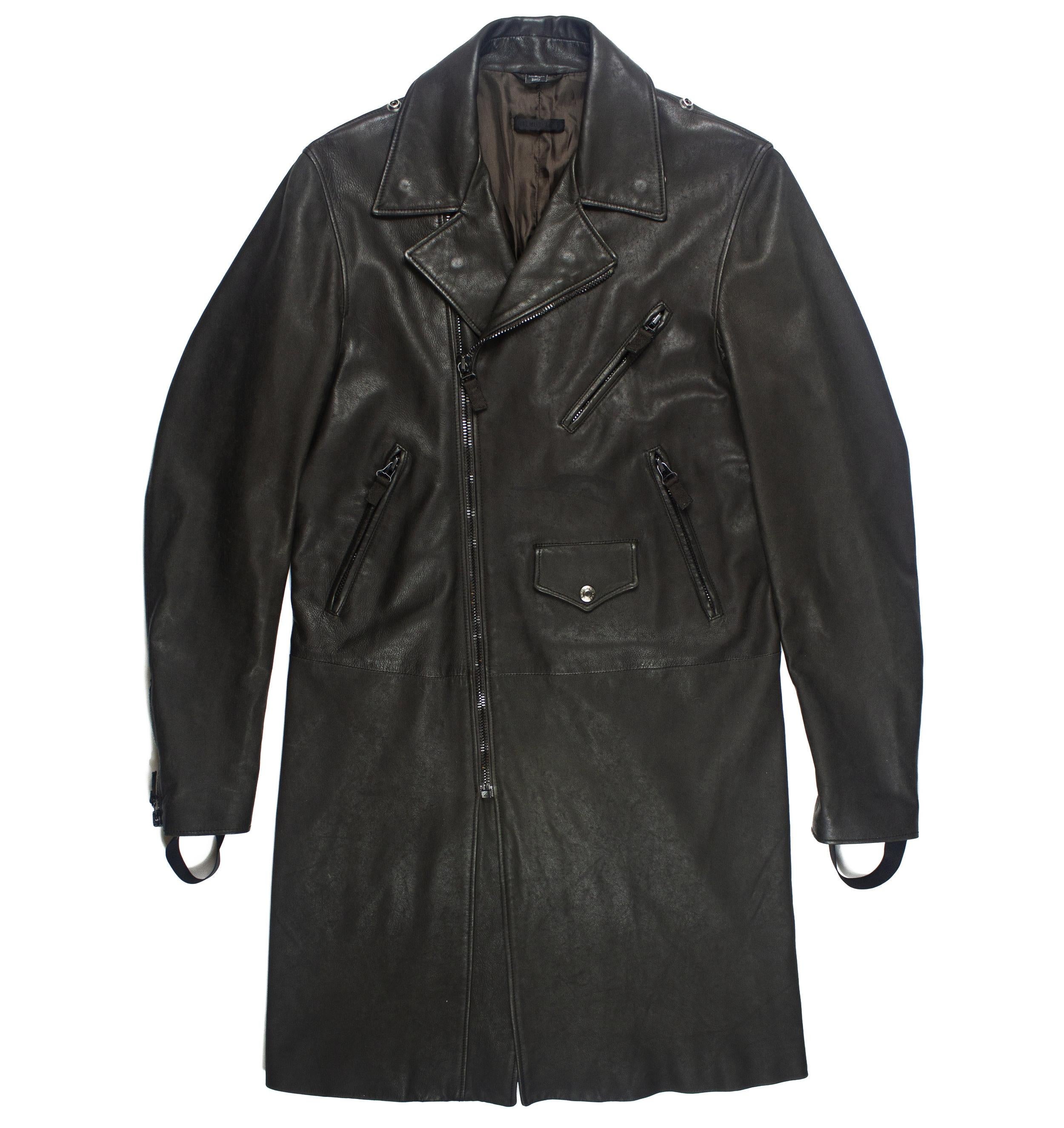 helmut lang leather coat
