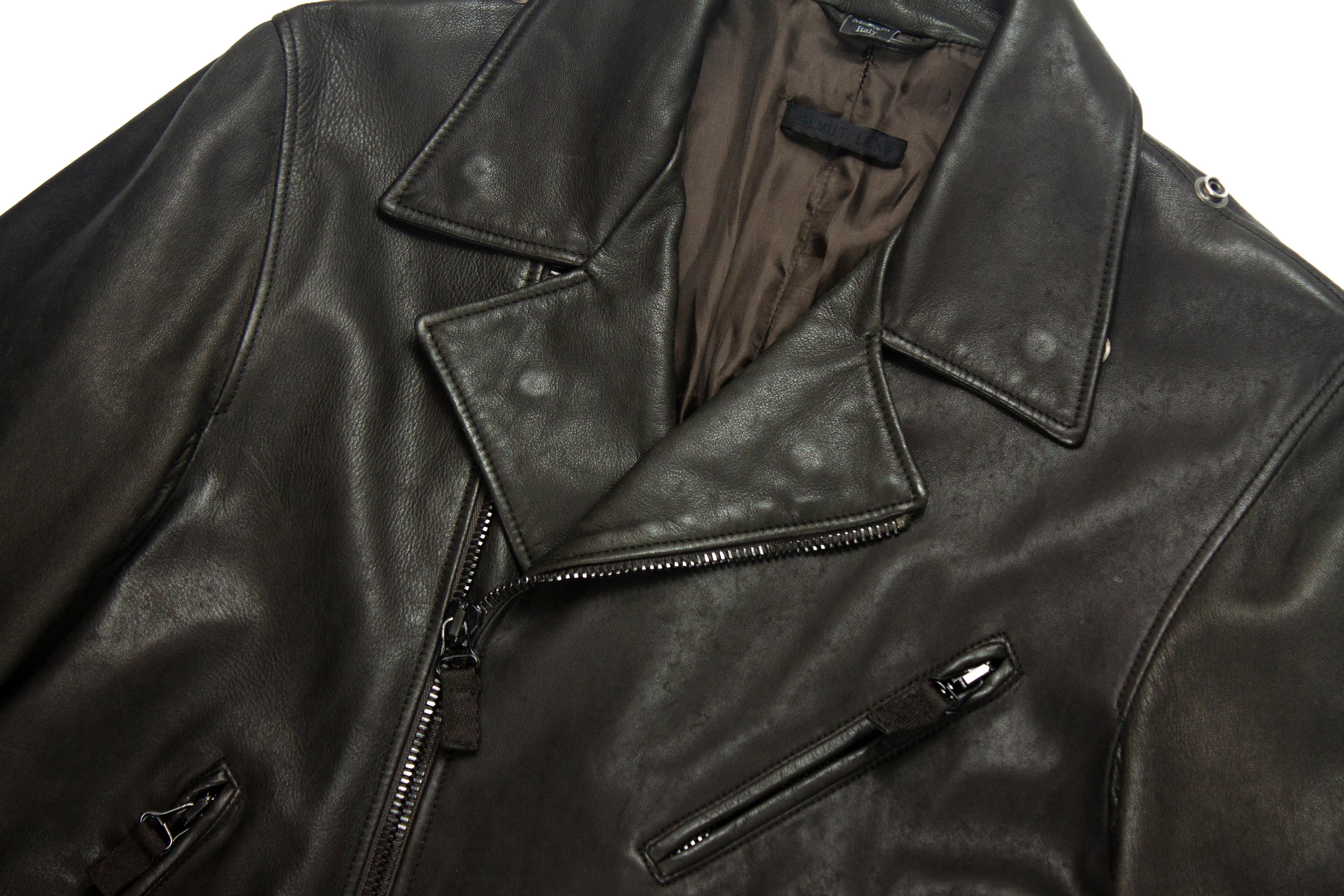 helmut lang leather jacket