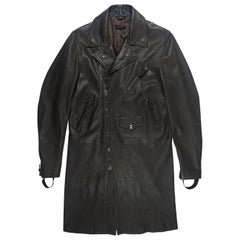 Helmut Lang - Manteau cavalier bondage en cuir, printemps-été 2004