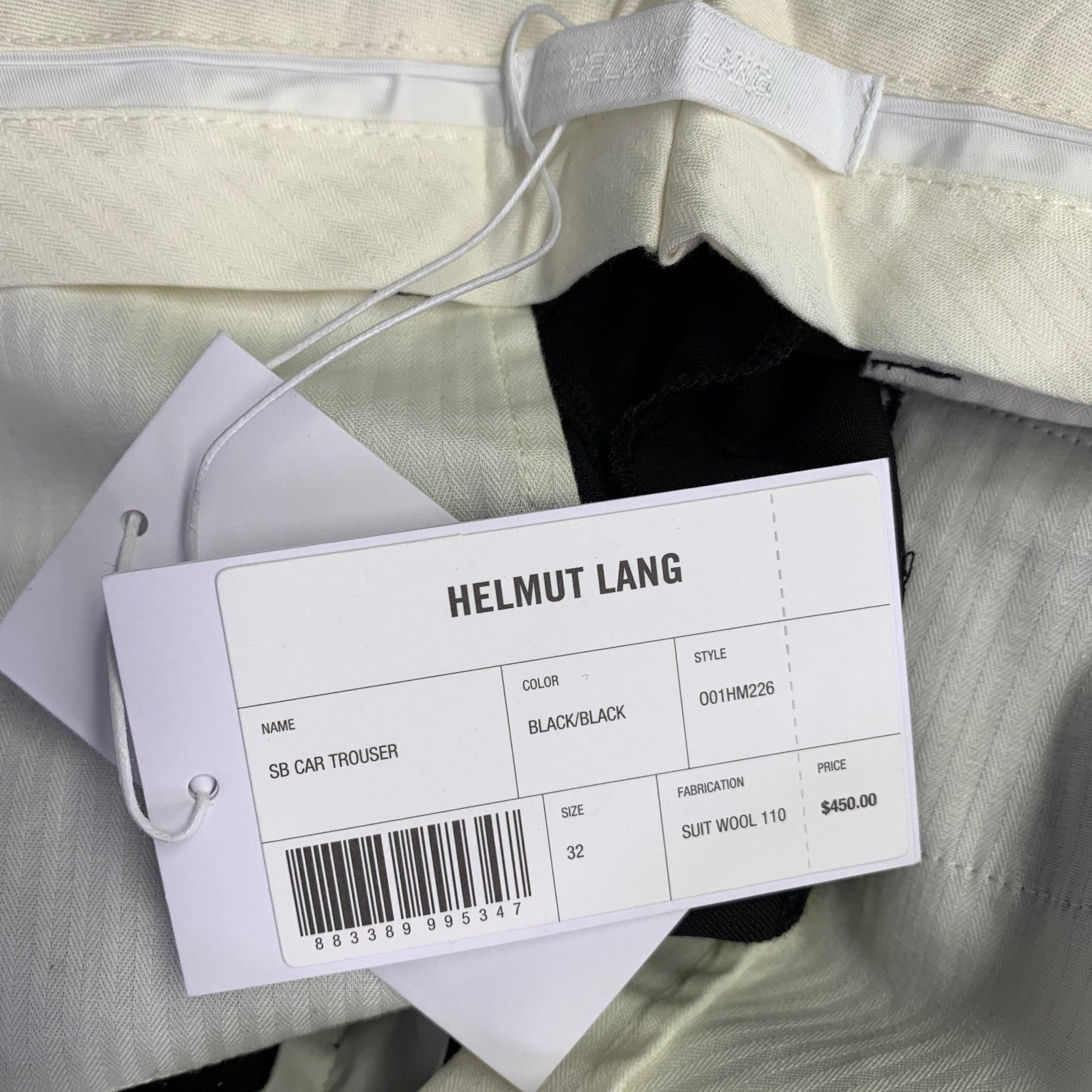 HELMUT LANG SS24 Taglia 42 Abito in lana nera con risvolto e cintura di sicurezza in vendita 6