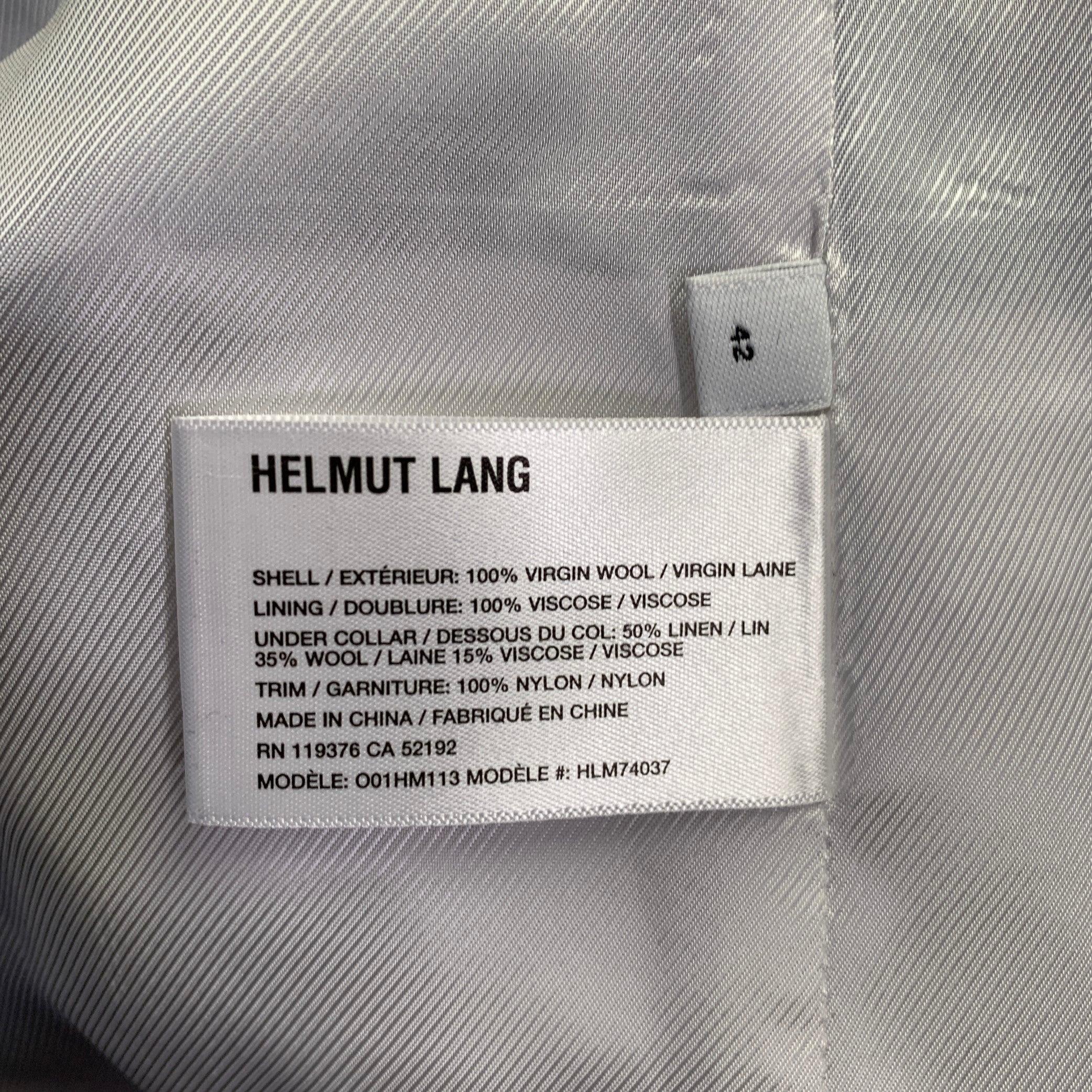 HELMUT LANG SS24 Taglia 42 Abito in lana nera con risvolto e cintura di sicurezza in vendita 4