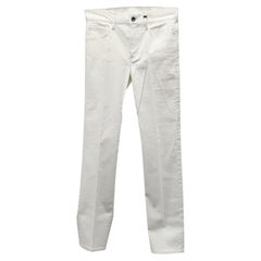 Pantaloni a gamba dritta Helmut Lang in cotone bianco