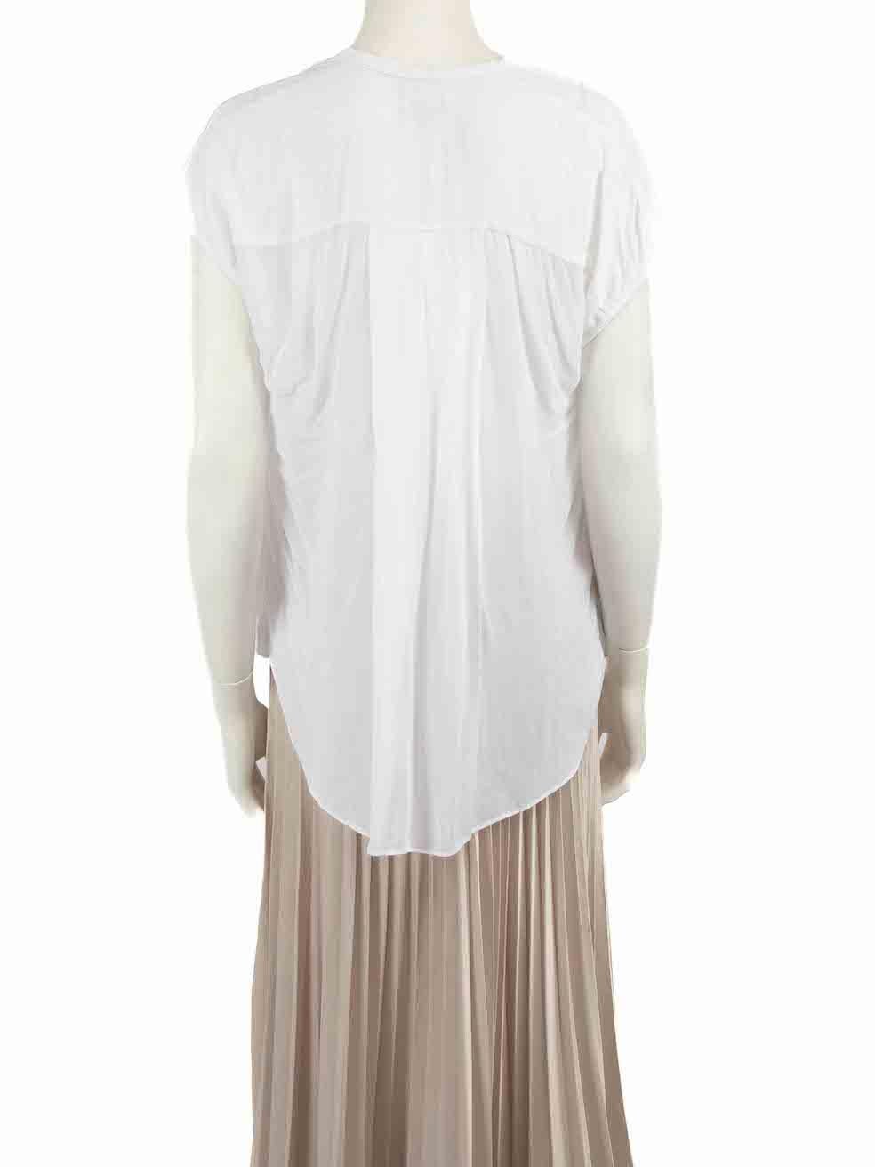 Helmut Lang White Draped Top Size S In Good Condition For Sale In London, GB