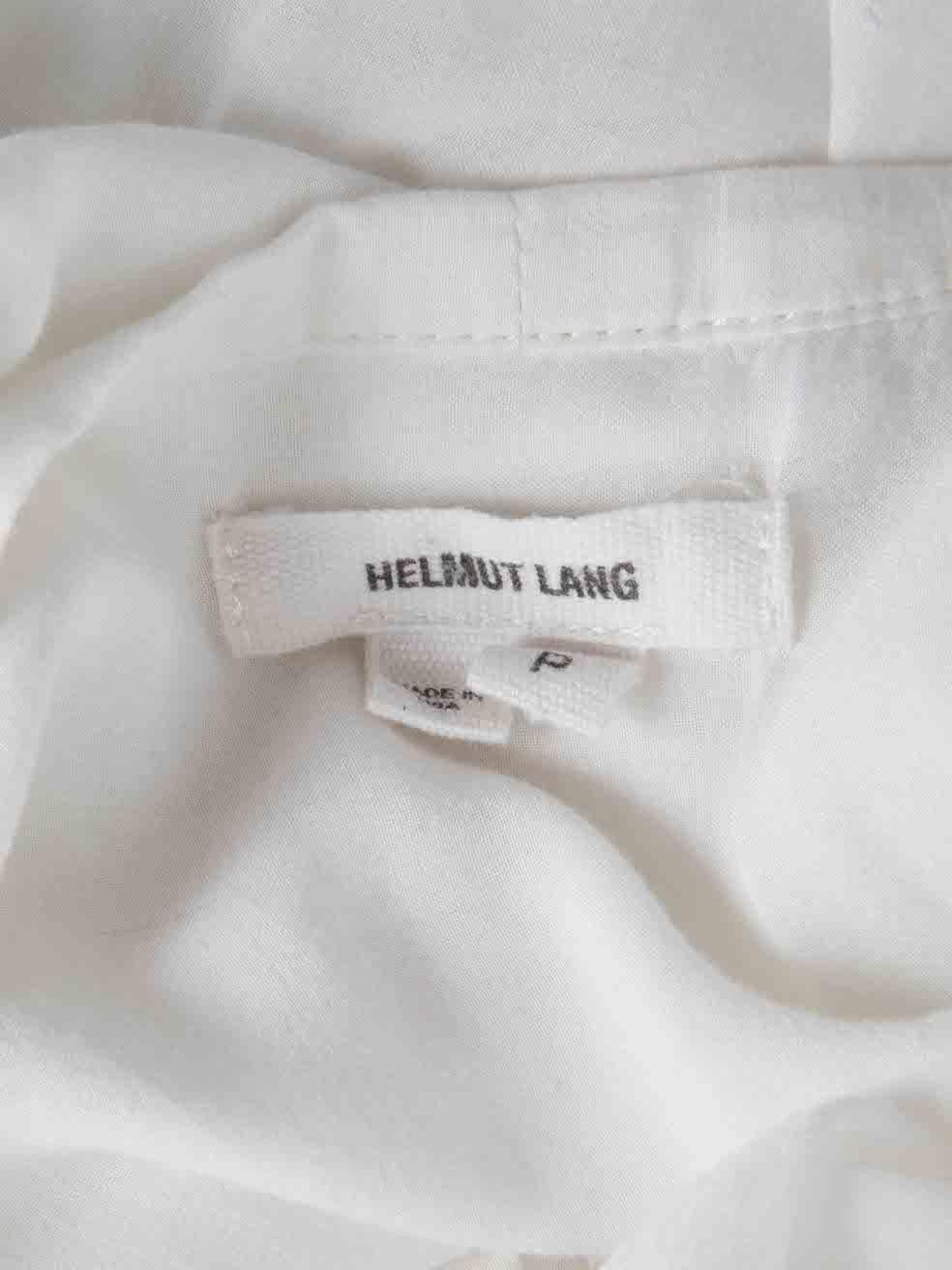 Helmut Lang White Draped Top Size S For Sale 1