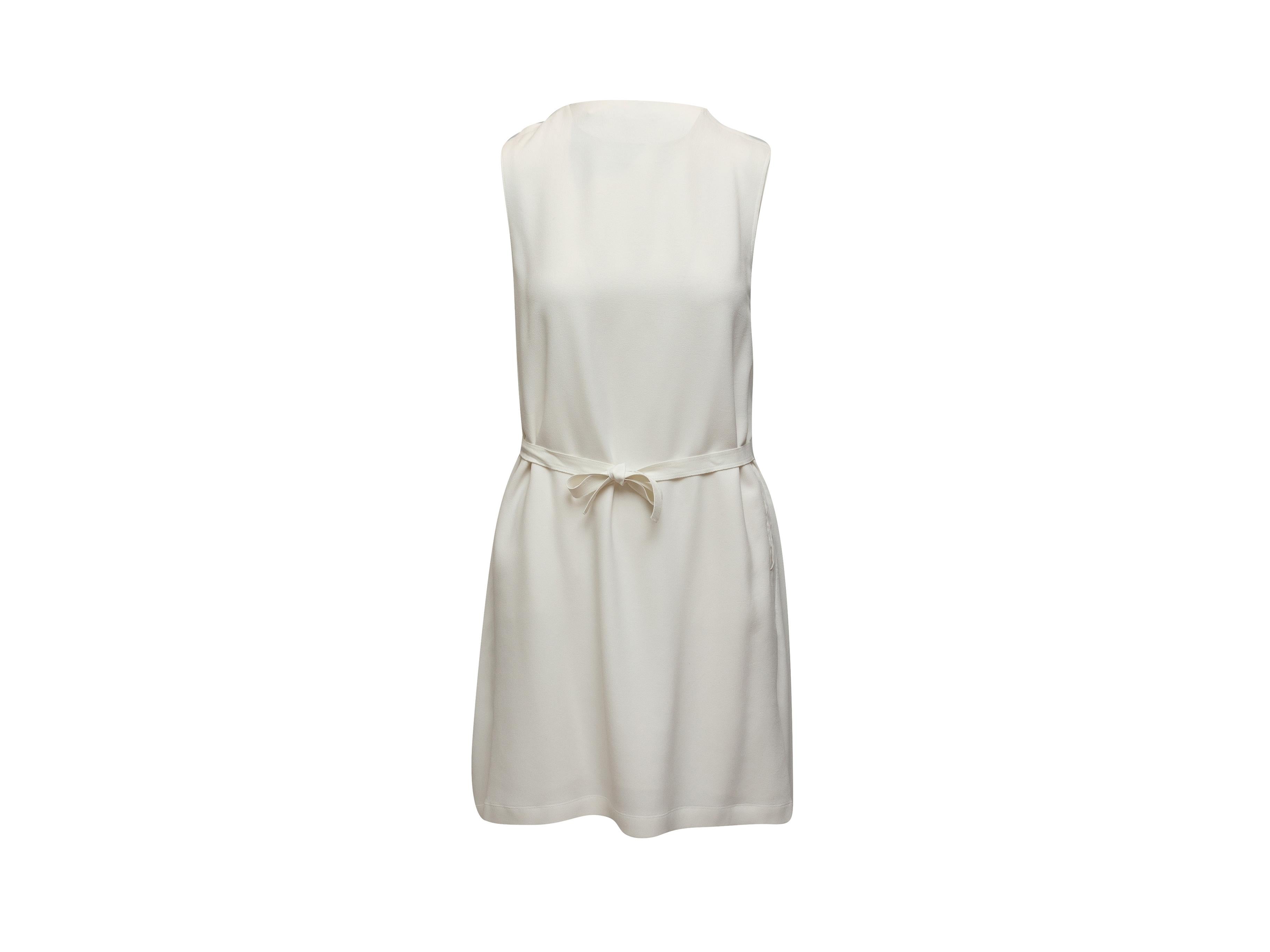 Helmut Lang White Sleeveless Dress In Good Condition In New York, NY