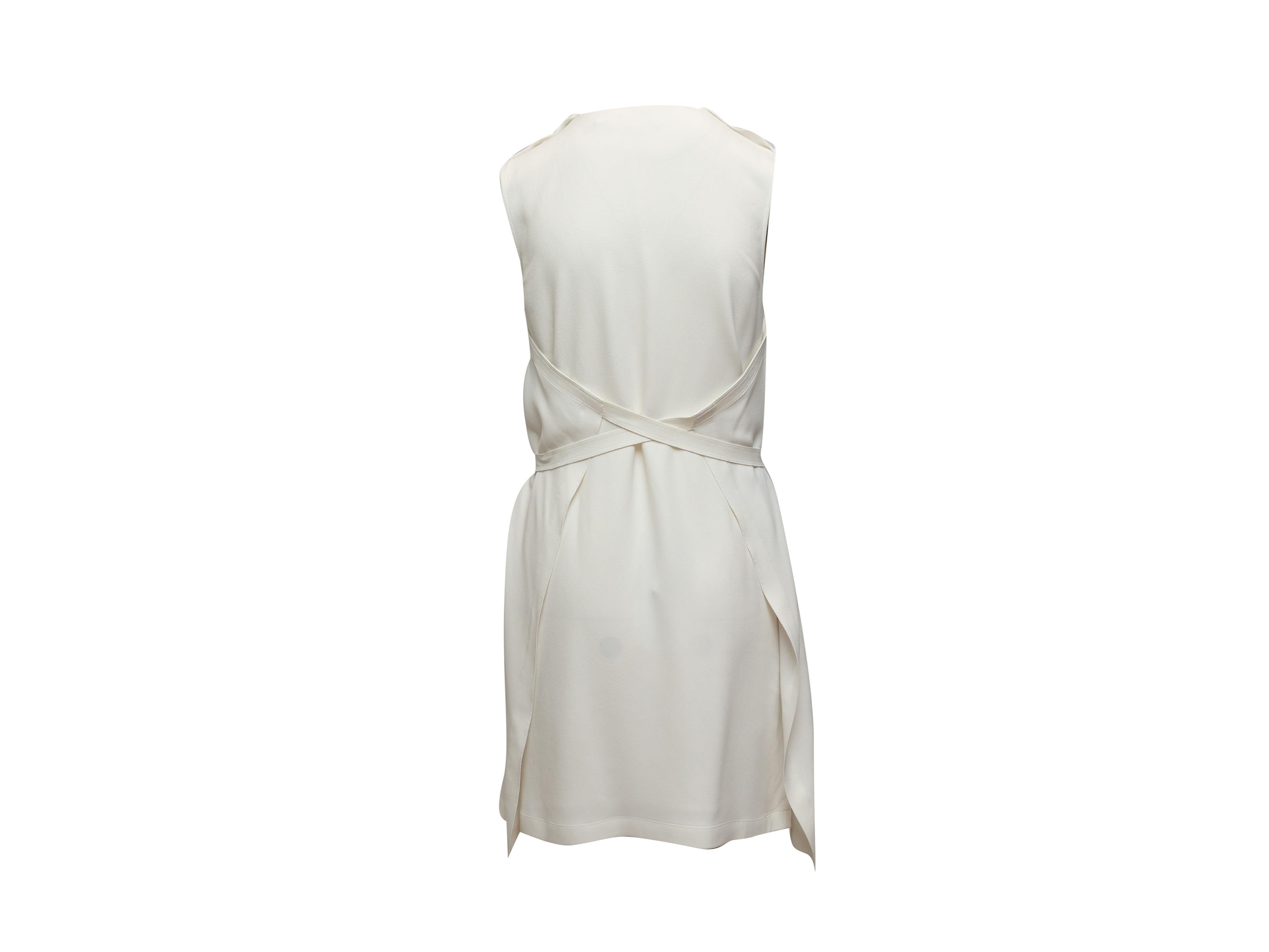 Women's Helmut Lang White Sleeveless Dress