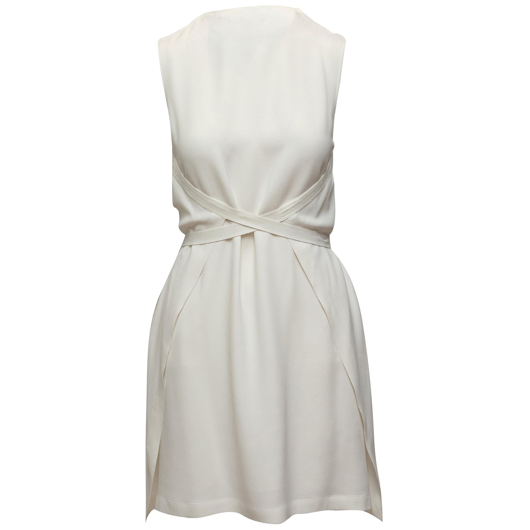 Helmut Lang White Sleeveless Dress