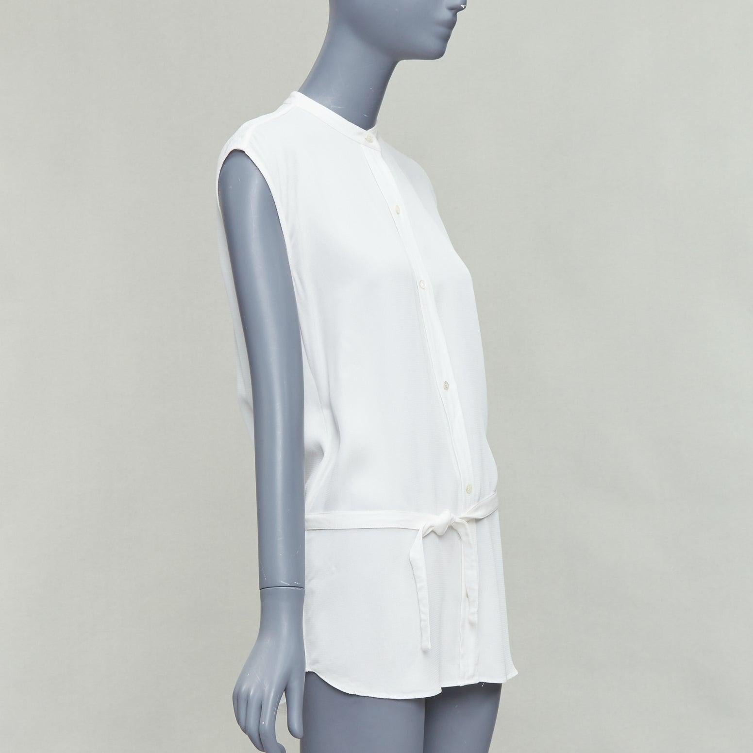 HELMUT LANG top sin espalda con tirantes blanco deconstruido S Gris en venta