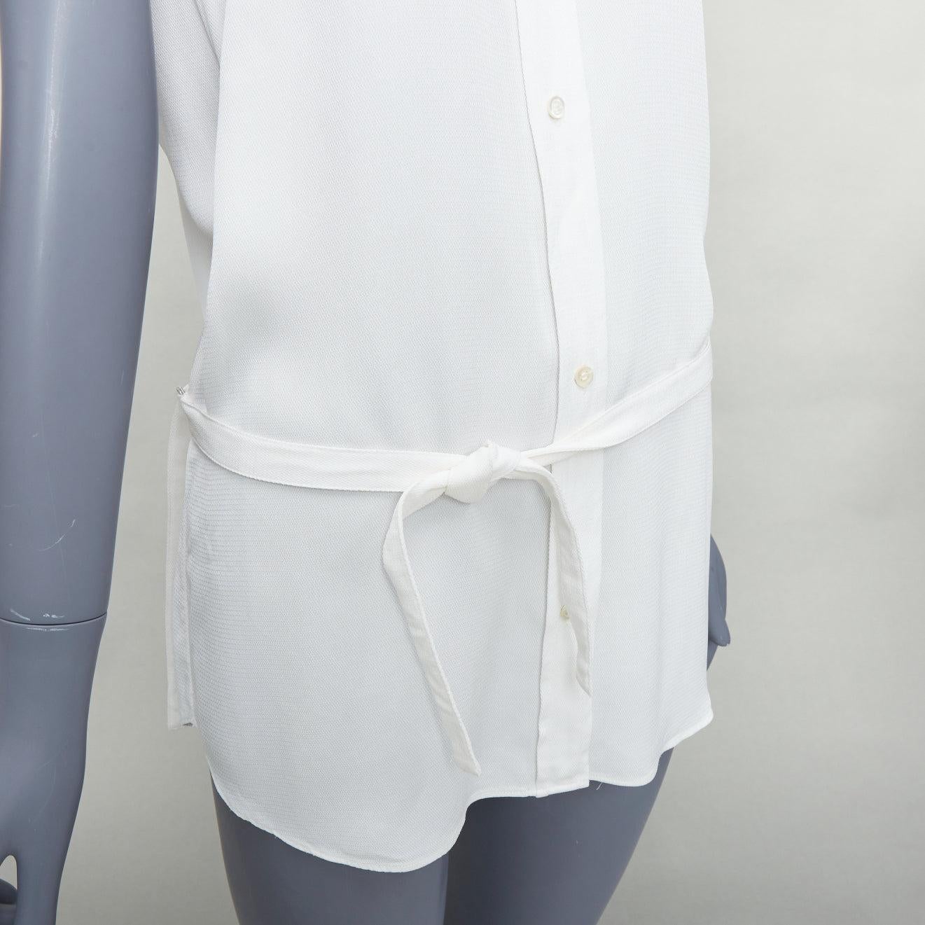 HELMUT LANG top sin espalda con tirantes blanco deconstruido S en venta 2