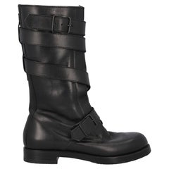 Helmut Lang Women Boots Black Leather EU 37