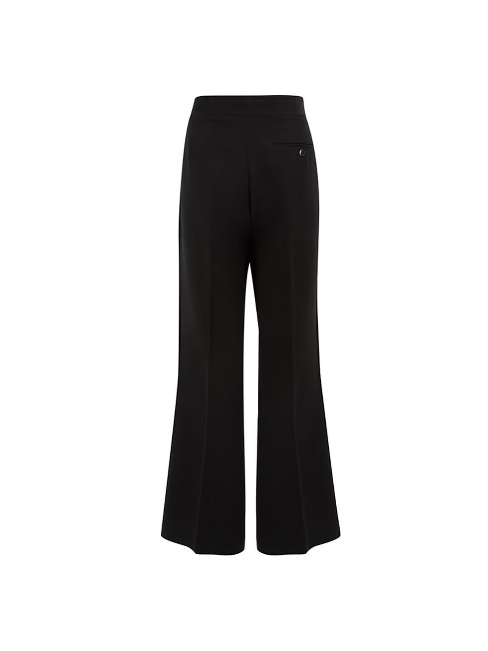 Helmut Lang Women's Black Frayed Straight Leg Trousers In Excellent Condition In London, GB