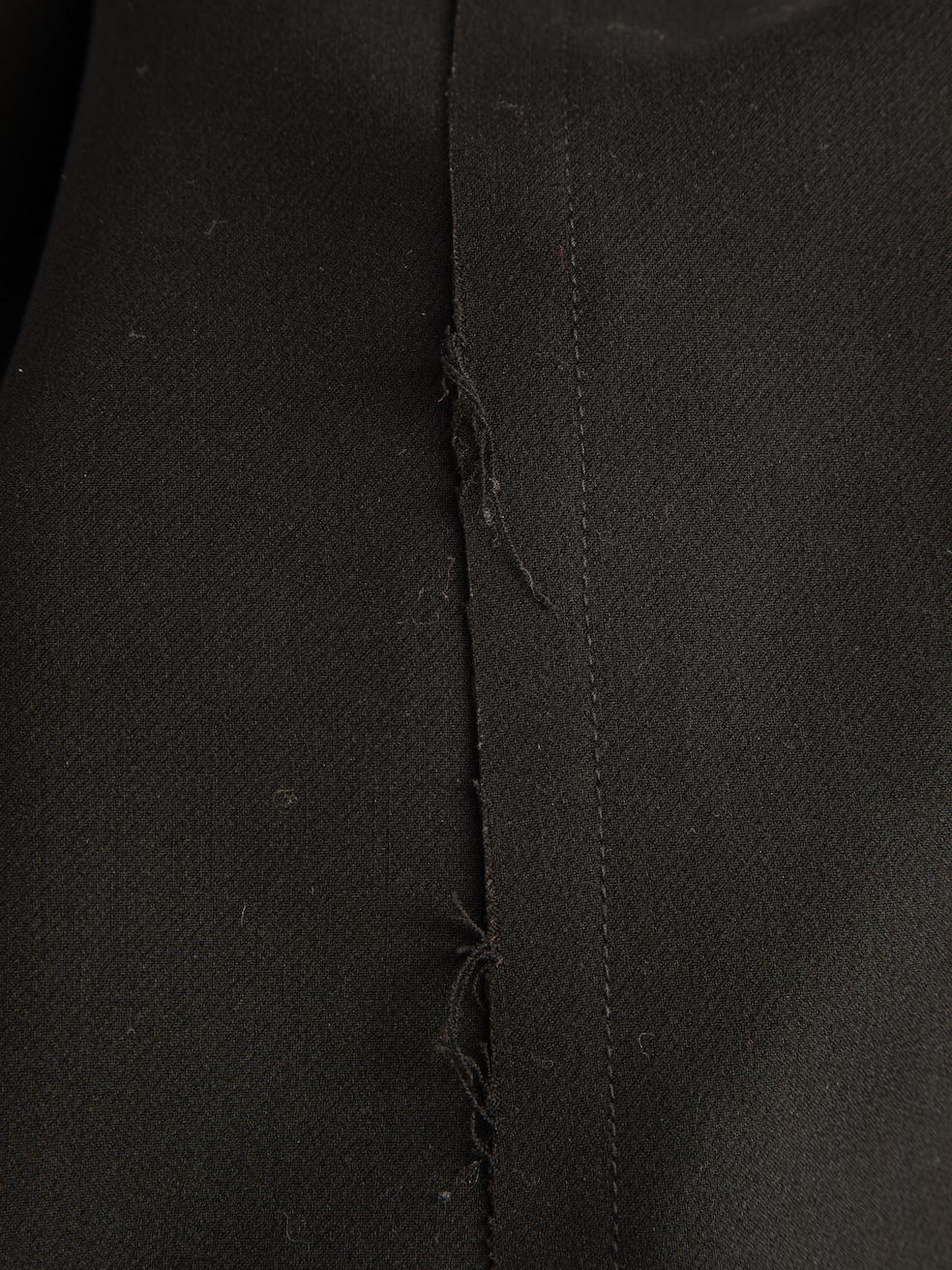 Helmut Lang Women's Black Frayed Straight Leg Trousers 1