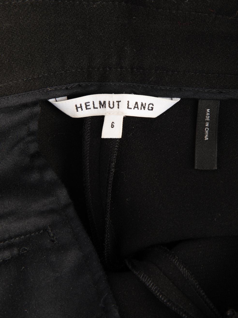 Helmut Lang Women's Black Frayed Straight Leg Trousers 2