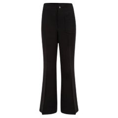 Helmut Lang Women's Black Frayed Straight Leg Trousers