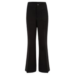 Helmut Lang Women's Black Frayed Straight Leg Trousers